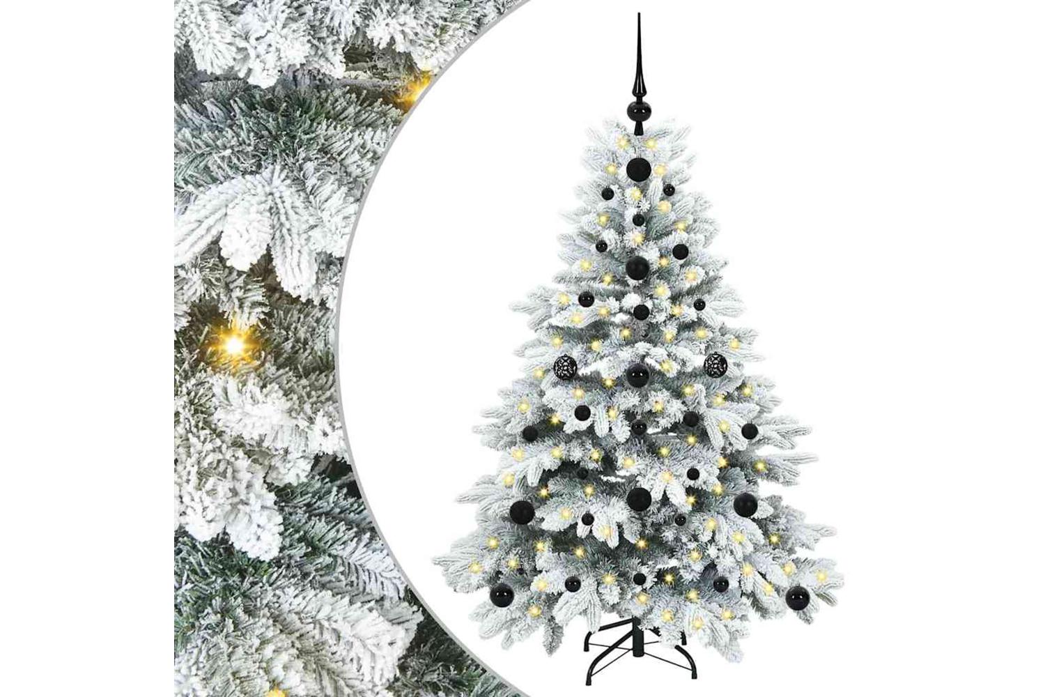 Vidaxl Artificial Christmas Tree With 150 Leds Green 120 Cm Pe And Pvc