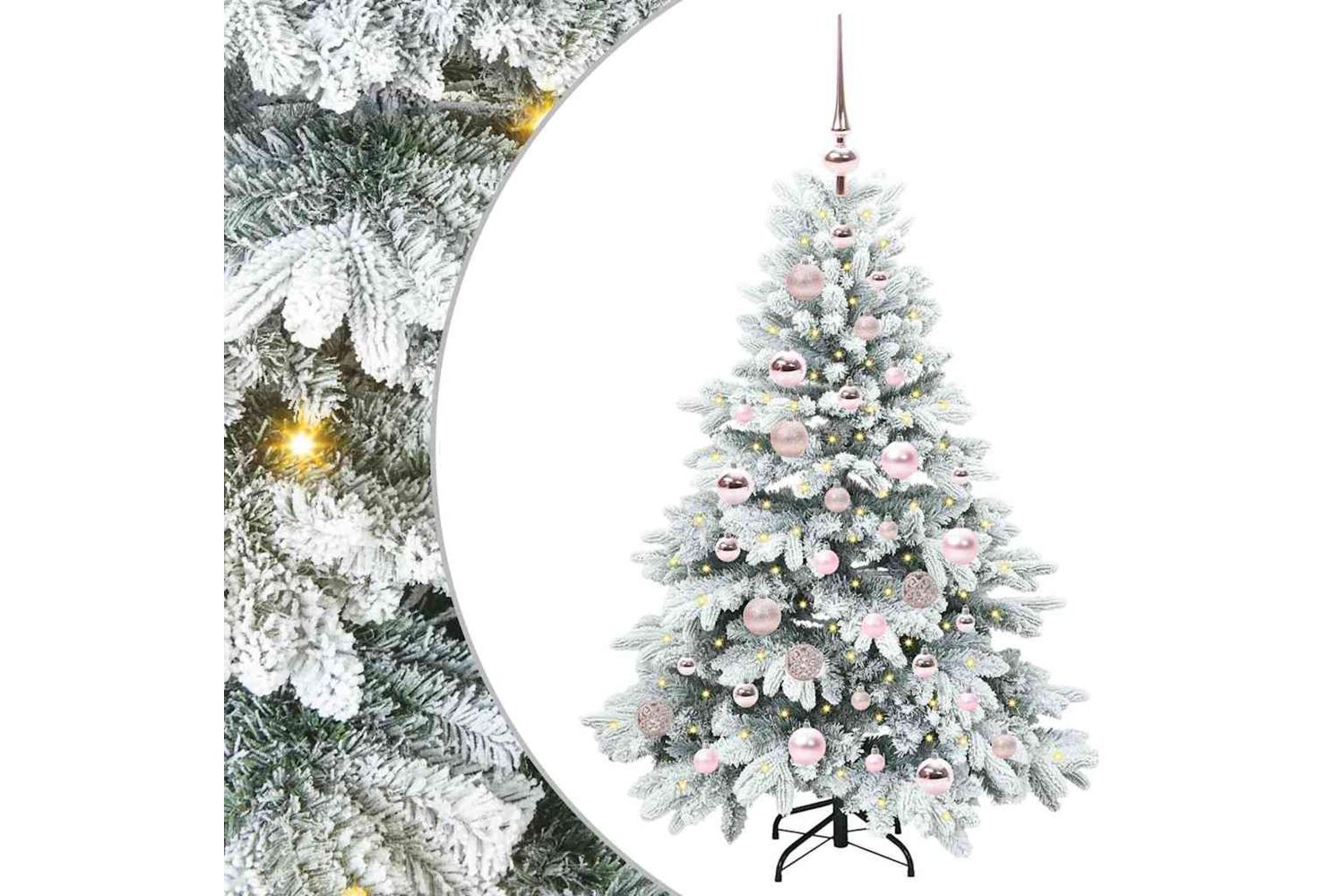 Vidaxl Artificial Christmas Tree With 150 Leds Green 120 Cm Pe And Pvc