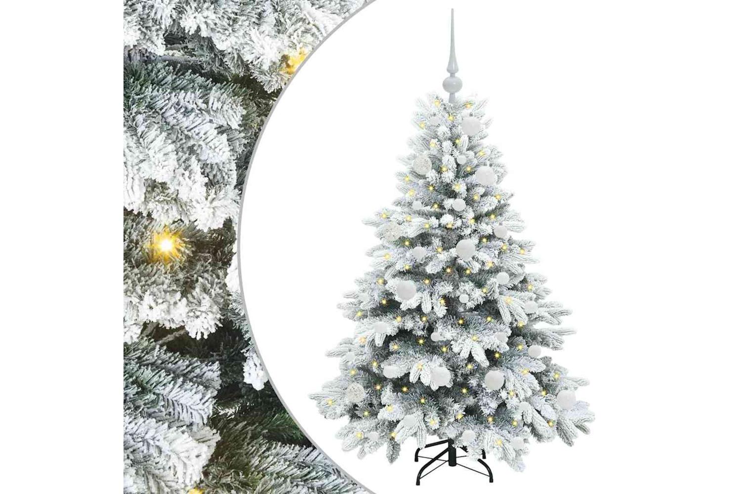 Vidaxl Artificial Christmas Tree With 150 Leds Green 120 Cm Pe And Pvc