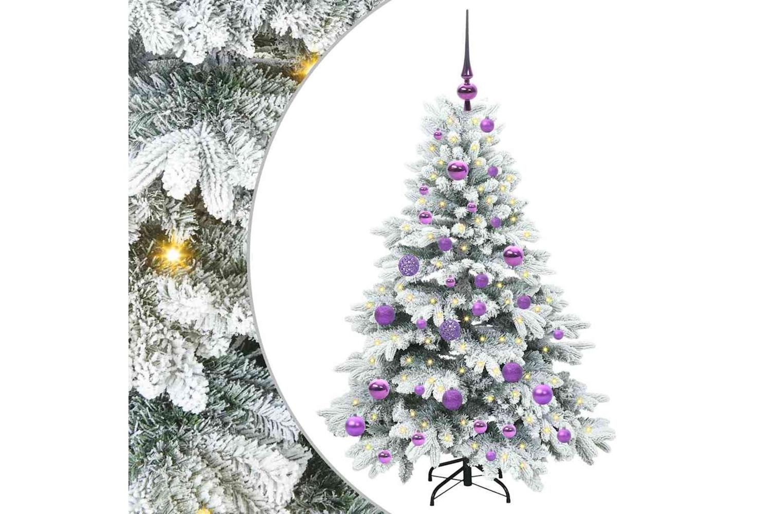 Vidaxl Artificial Christmas Tree With 150 Leds Green 120 Cm Pe And Pvc