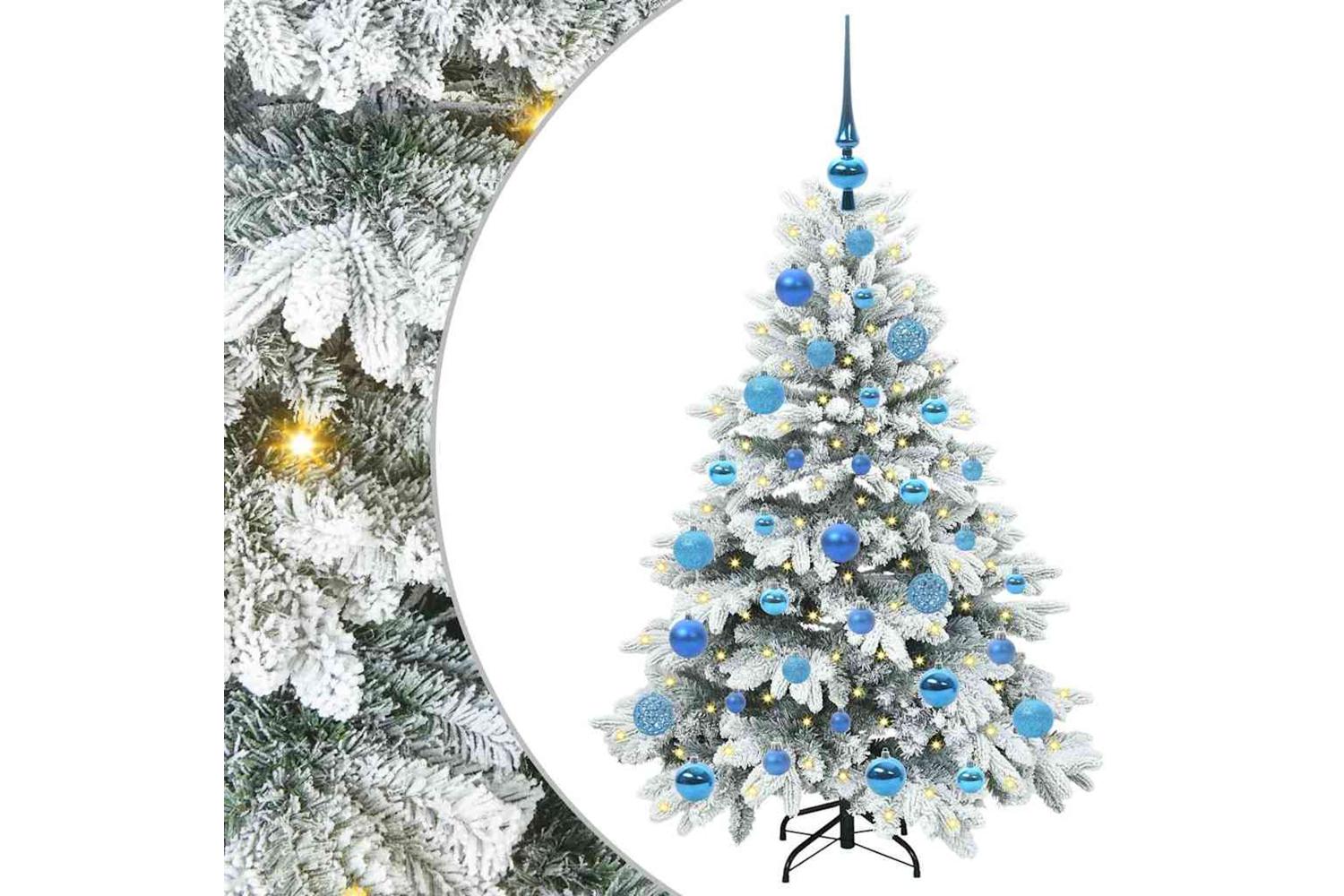 Vidaxl Artificial Christmas Tree With 150 Leds Green 120 Cm Pe And Pvc