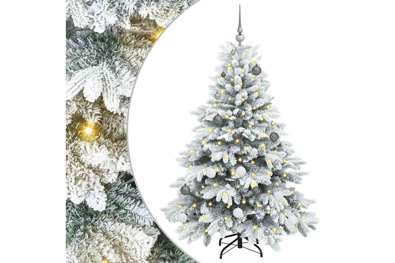 Vidaxl Artificial Christmas Tree With 150 Leds Green 150 Cm Pe And Pvc