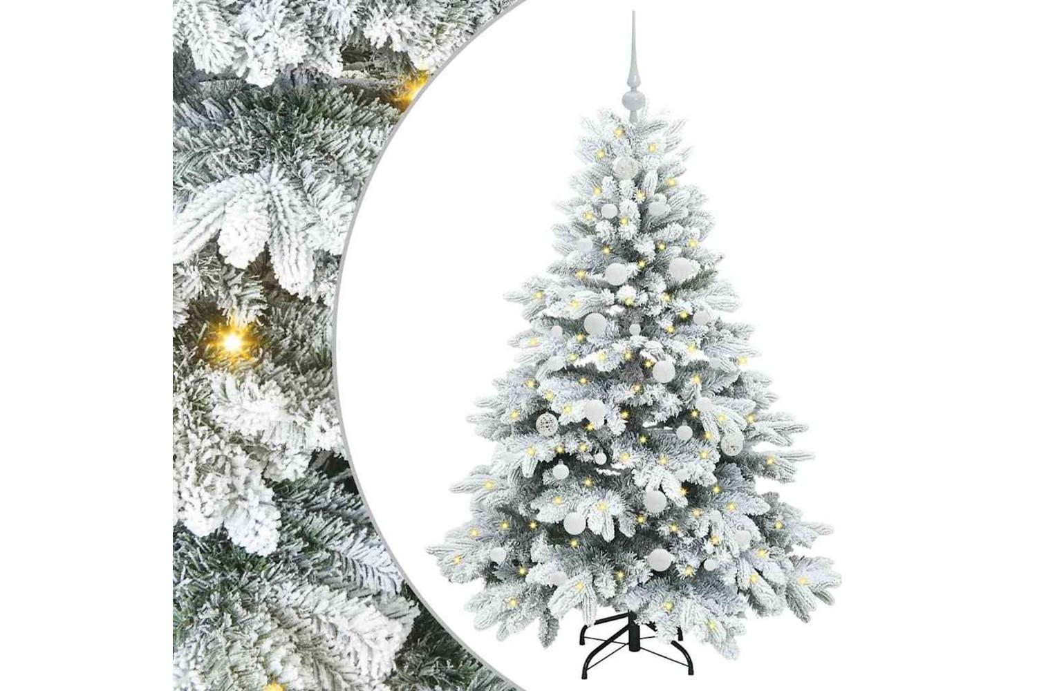 Vidaxl Artificial Christmas Tree With 150 Leds Green 150 Cm Pe And Pvc