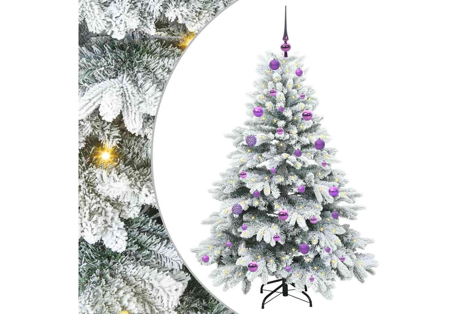 Vidaxl Artificial Christmas Tree With 150 Leds Green 150 Cm Pe And Pvc