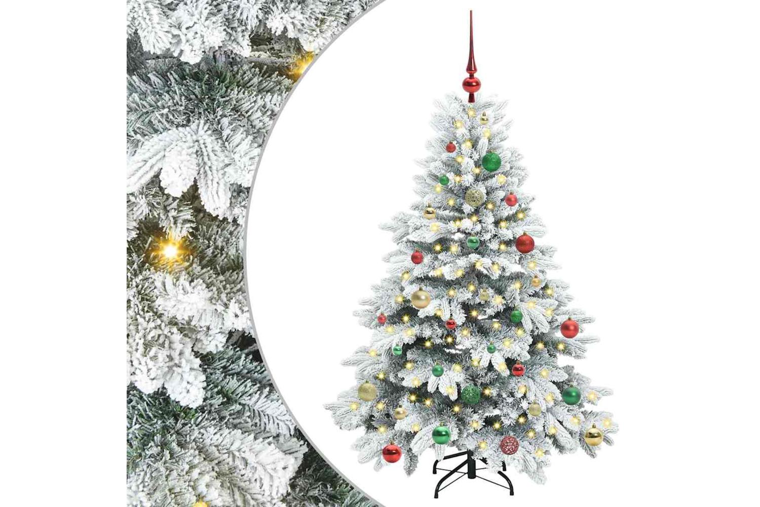 Vidaxl Artificial Christmas Tree With 150 Leds Green 150 Cm Pe And Pvc