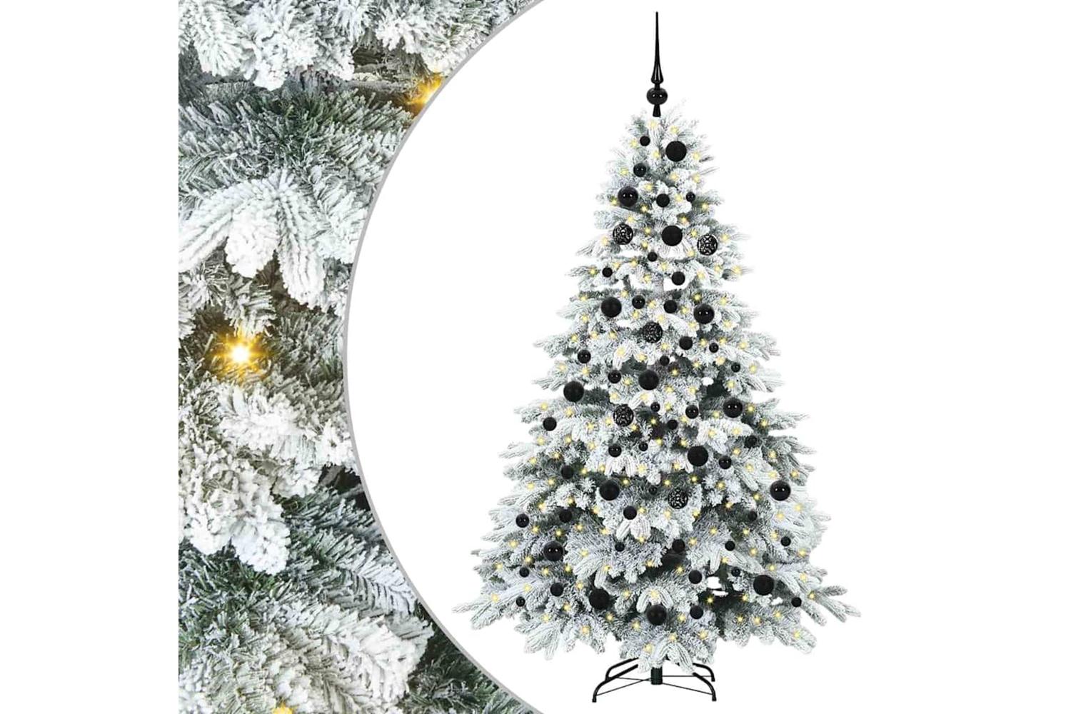 Vidaxl Artificial Christmas Tree With 300 Leds Green 180 Cm Pe And Pvc