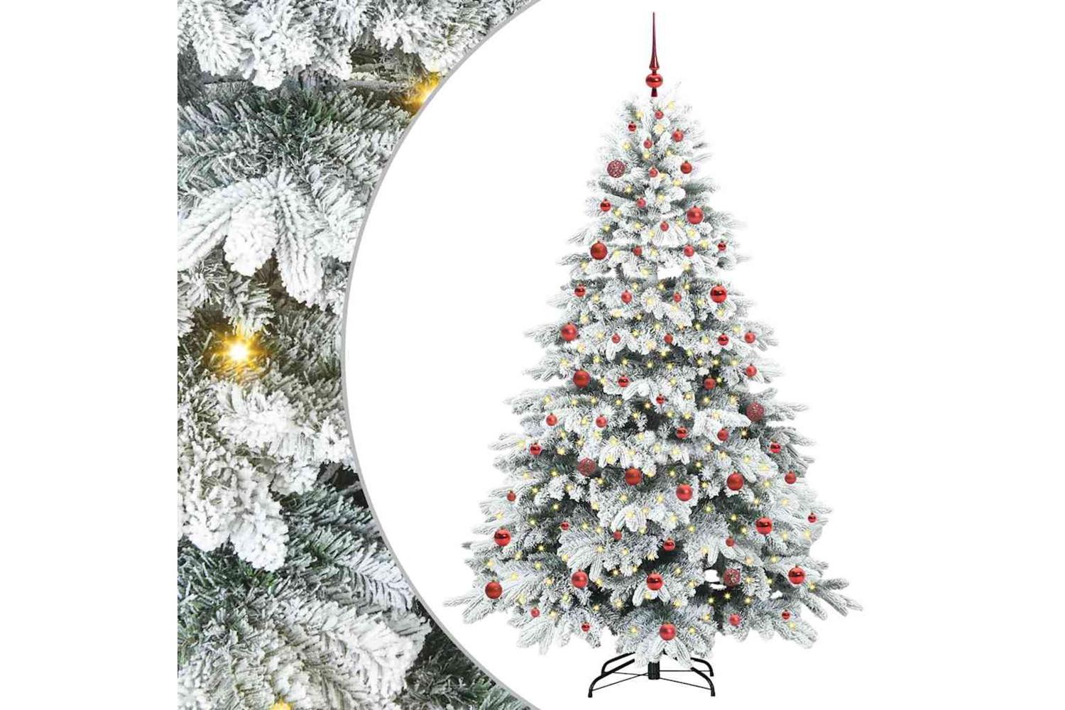 Vidaxl Artificial Christmas Tree With 300 Leds Green 210 Cm Pe And Pvc