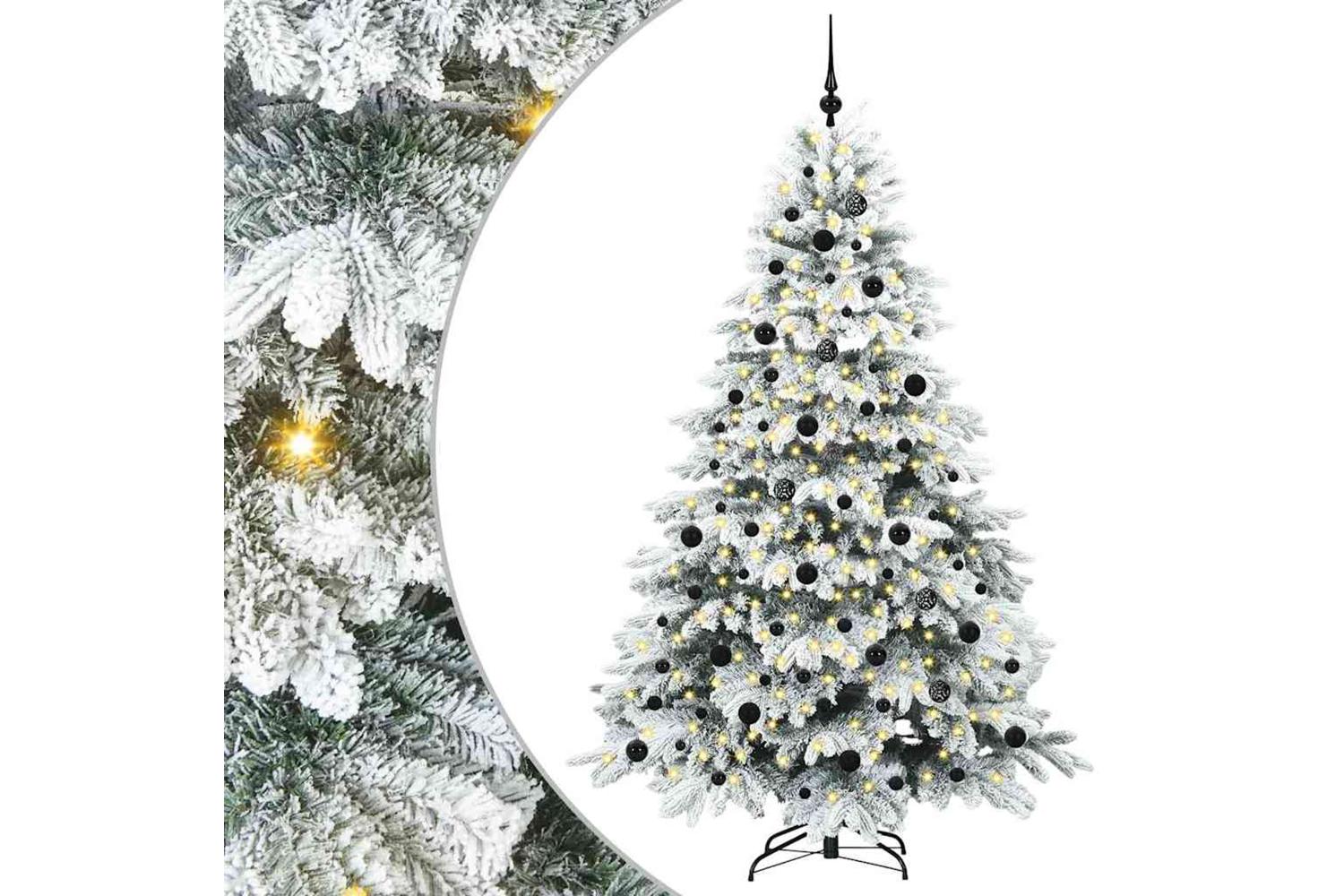 Vidaxl Artificial Christmas Tree With 300 Leds Green 210 Cm Pe And Pvc