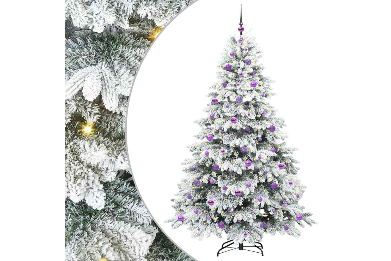 Vidaxl Artificial Christmas Tree With 300 Leds Green 210 Cm Pe And Pvc