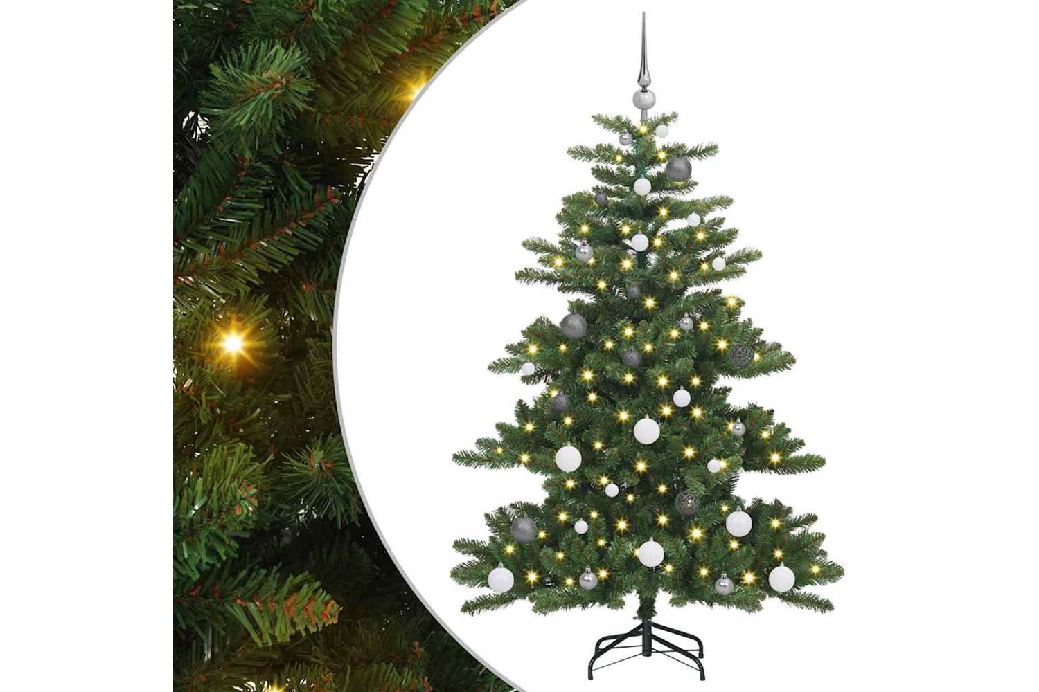 Vidaxl Artificial Hinged Christmas Tree With 150 Leds 150 Cm Pvc