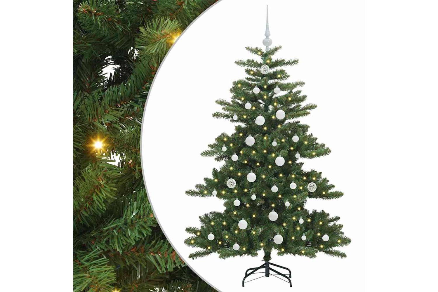 Vidaxl Artificial Hinged Christmas Tree With 150 Leds 150 Cm Pvc