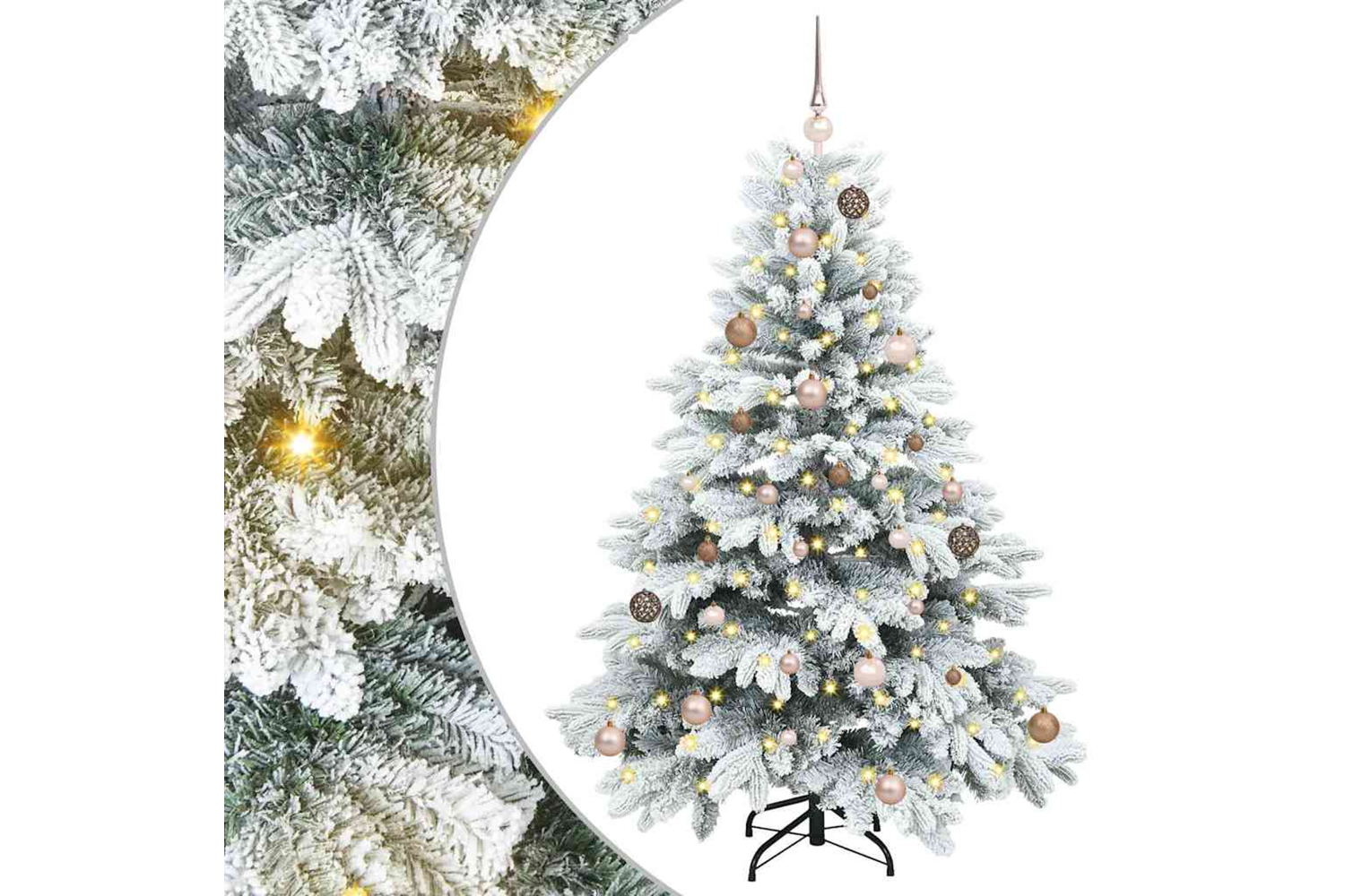 Vidaxl Artificial Christmas Tree With 150 Leds Green 150 Cm Pe And Pvc