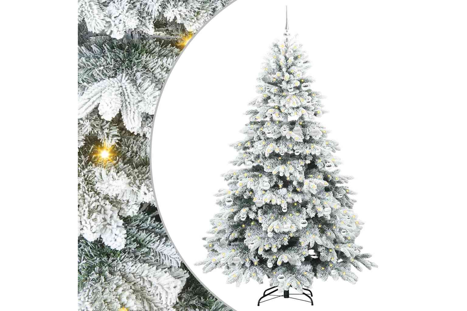 Vidaxl Artificial Christmas Tree With 300 Leds Green 210 Cm Pe And Pvc