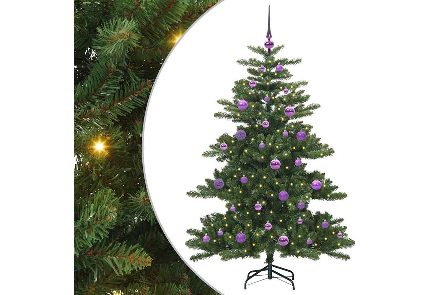 Vidaxl Artificial Hinged Christmas Tree With 150 Leds 150 Cm Pvc