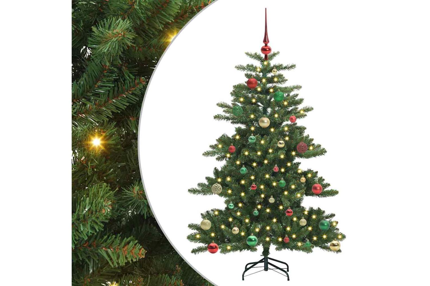 Vidaxl Artificial Hinged Christmas Tree With 150 Leds 150 Cm Pvc