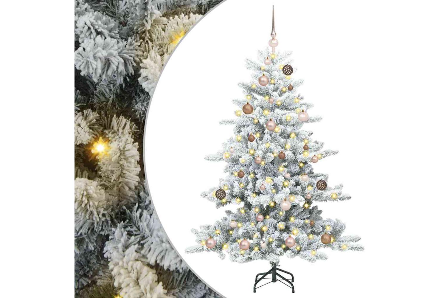 Vidaxl Artificial Hinged Christmas Tree With 150 Leds 150 Cm Pvc