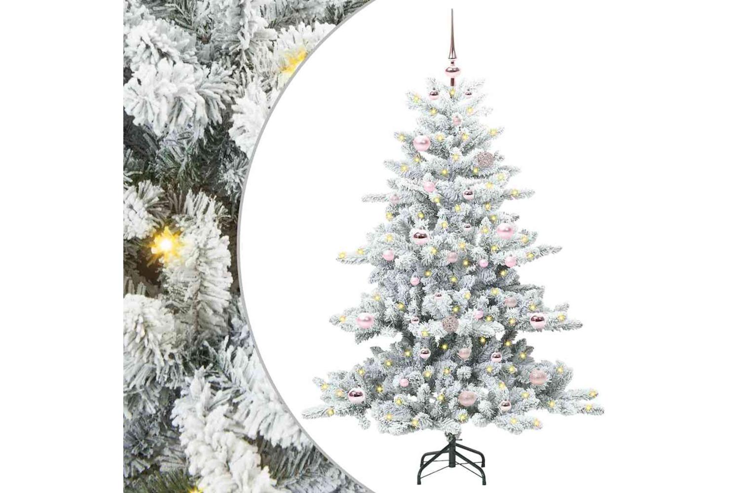 Vidaxl Artificial Hinged Christmas Tree With 150 Leds 150 Cm Pvc