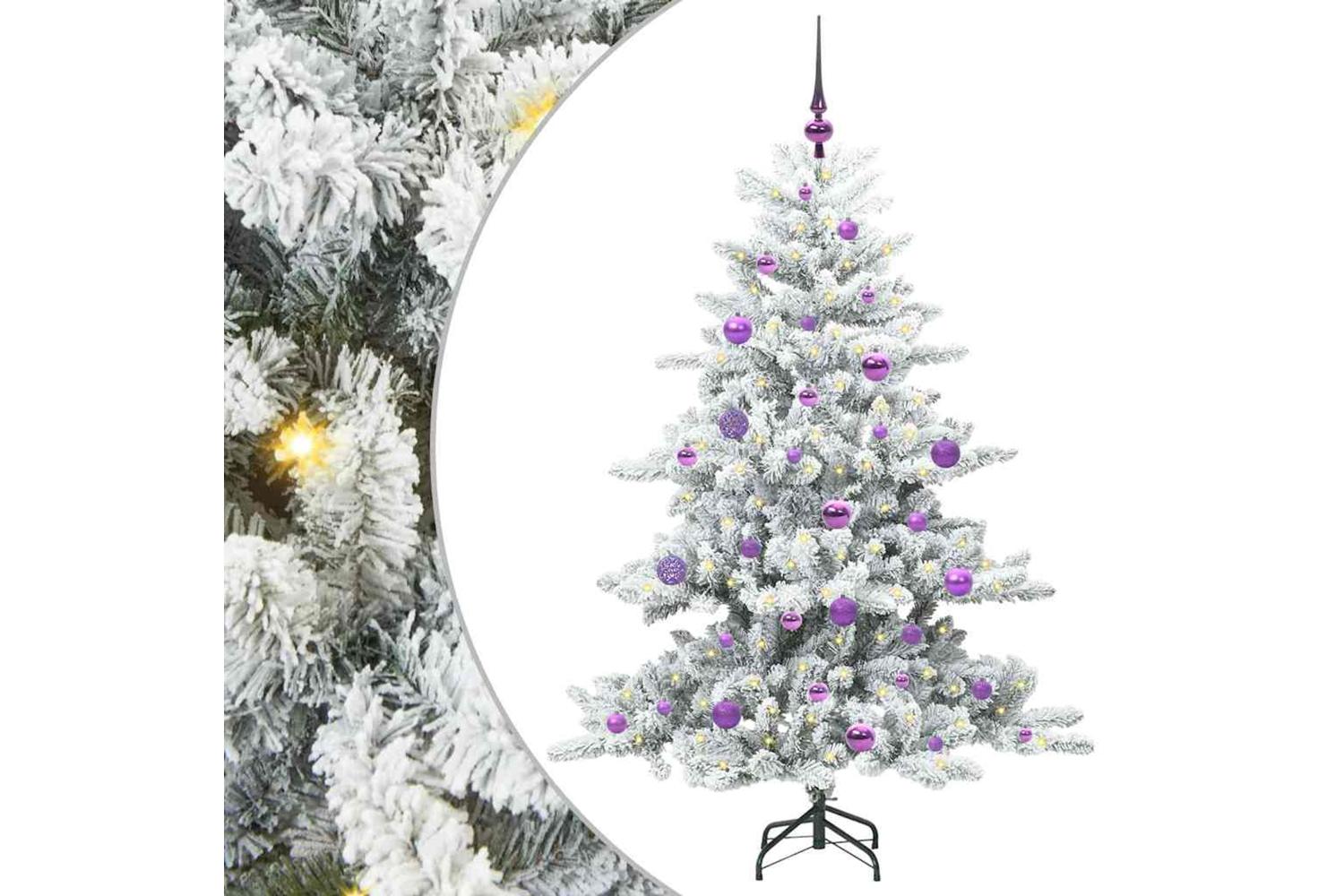 Vidaxl Artificial Hinged Christmas Tree With 150 Leds 150 Cm Pvc