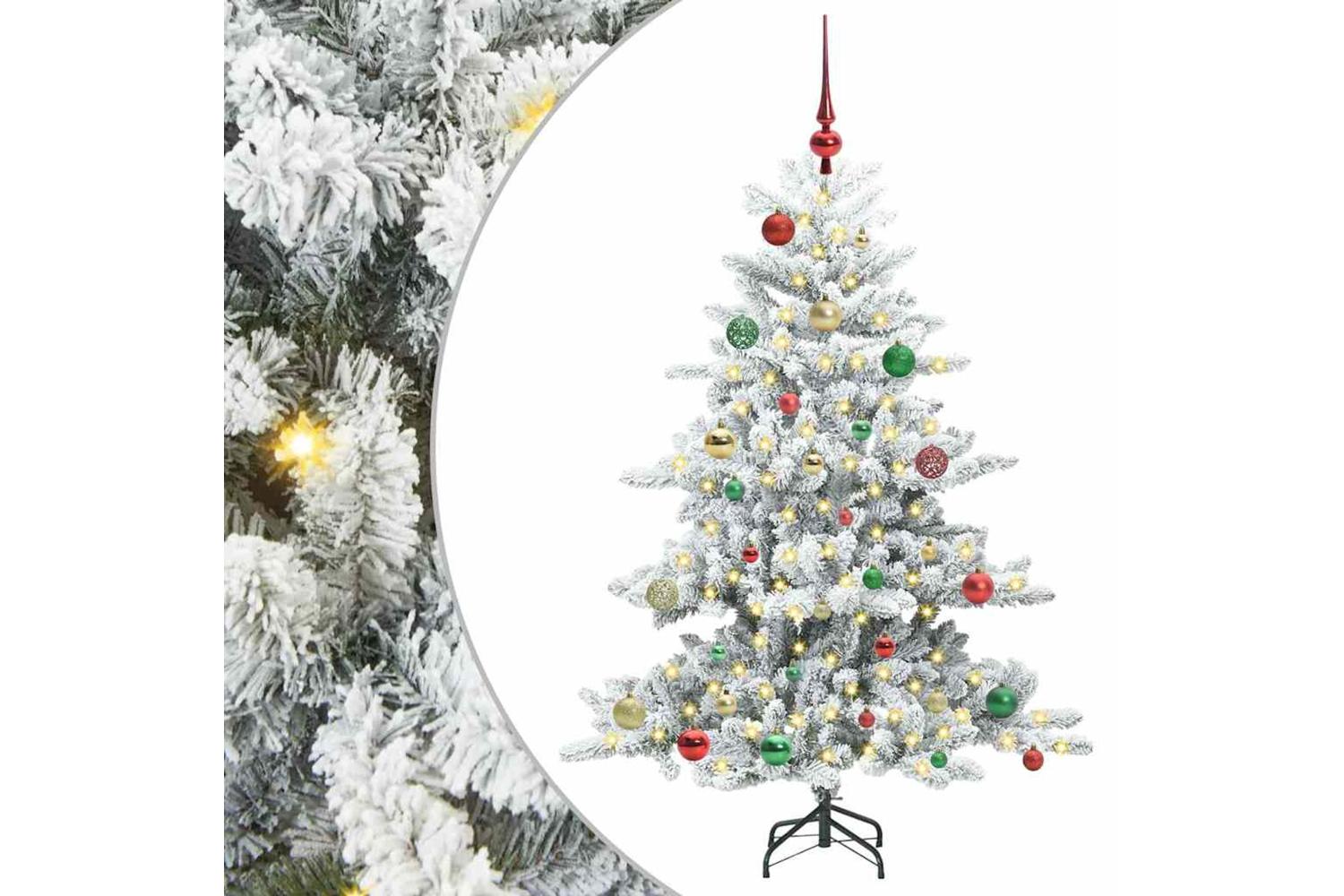 Vidaxl Artificial Hinged Christmas Tree With 150 Leds 150 Cm Pvc