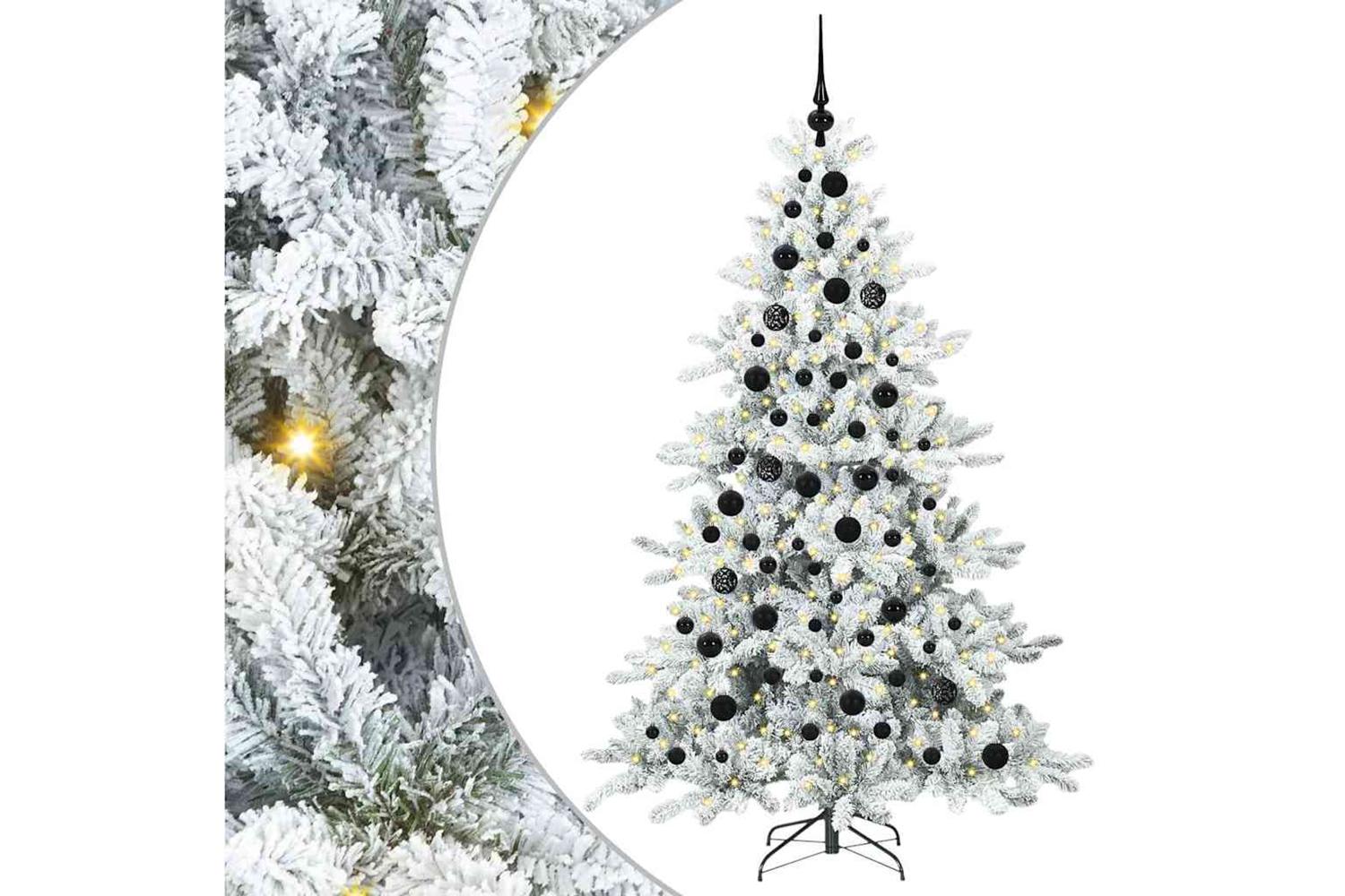 Vidaxl Artificial Hinged Christmas Tree With 300 Leds 180 Cm Pvc