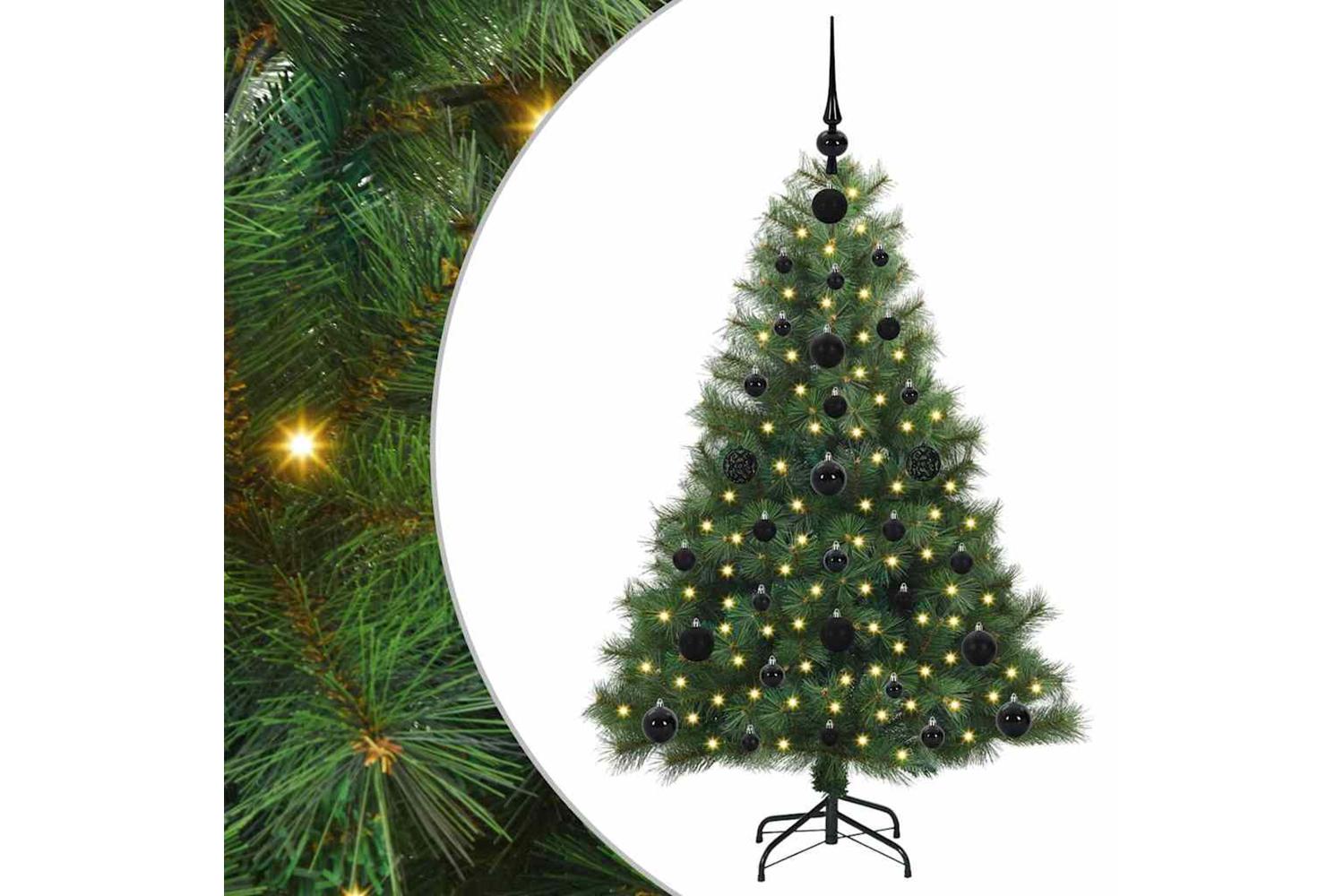 Vidaxl Artificial Christmas Tree With 150 Leds Green 120 Cm Pe And Pvc