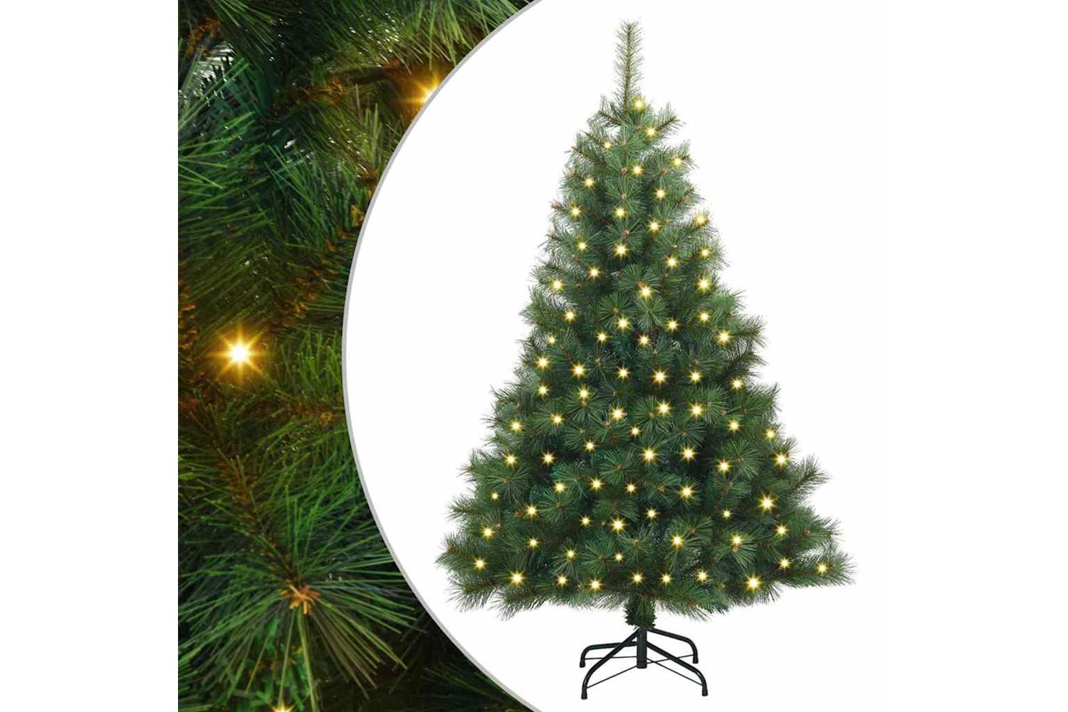 Vidaxl Artificial Christmas Tree With 150 Leds Green 150 Cm Pe And Pvc
