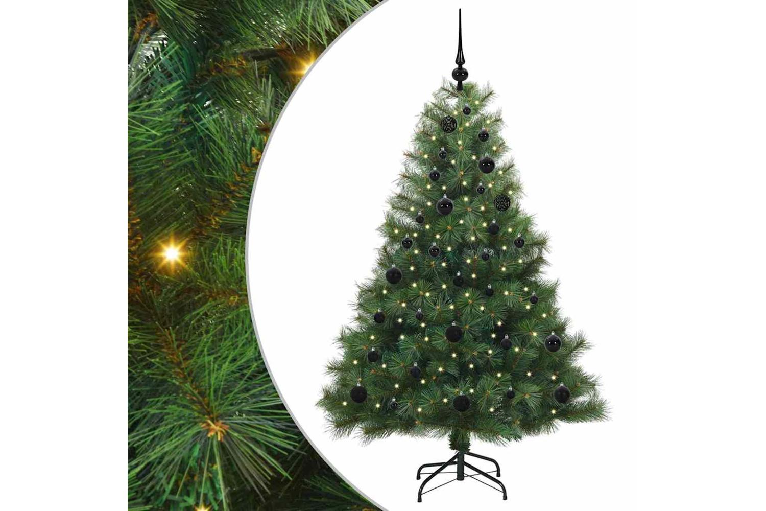 Vidaxl Artificial Christmas Tree With 150 Leds Green 150 Cm Pe And Pvc
