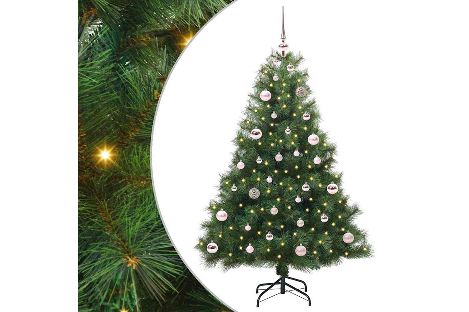 Vidaxl Artificial Christmas Tree With 150 Leds Green 150 Cm Pe And Pvc