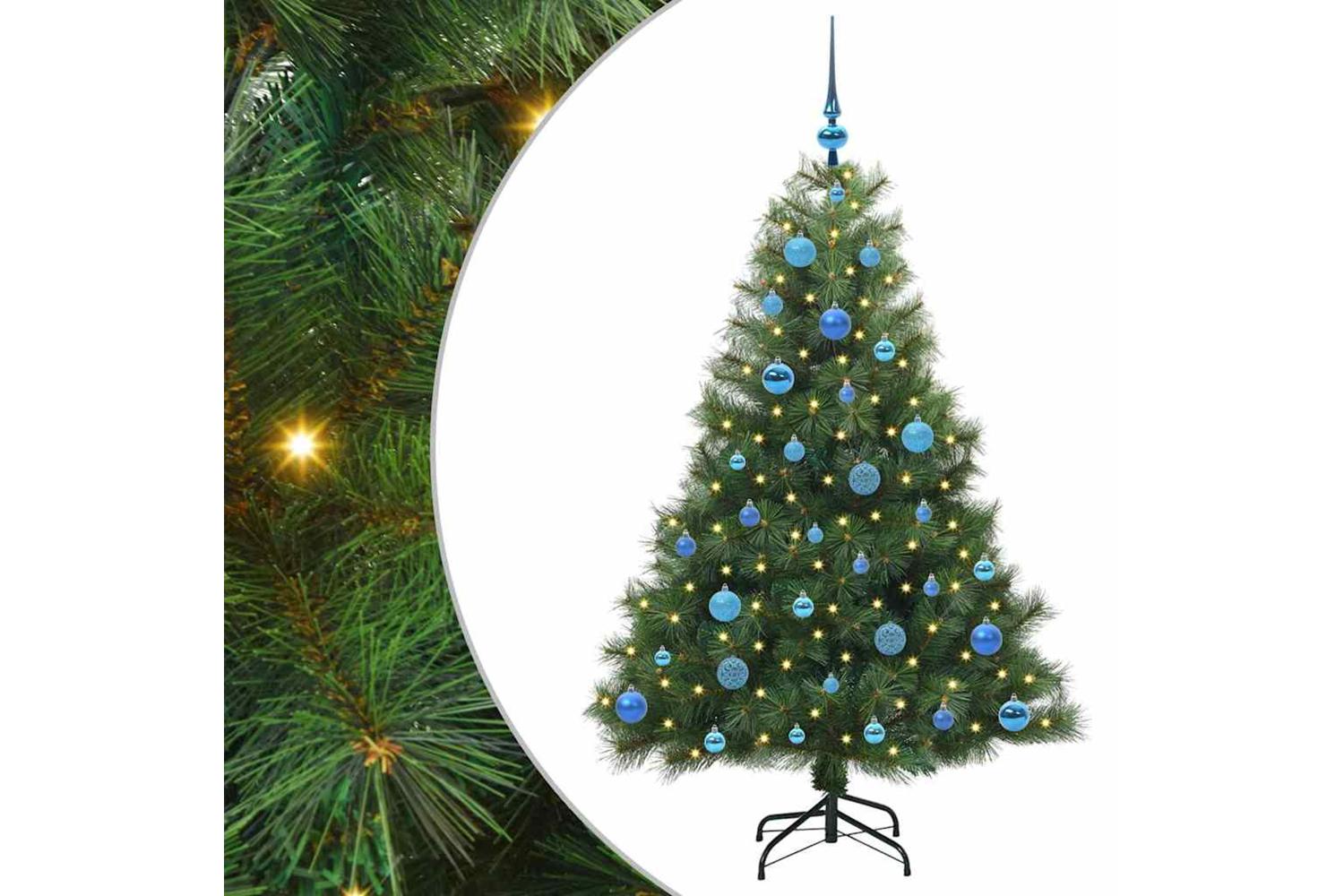 Vidaxl Artificial Christmas Tree With 150 Leds Green 150 Cm Pe And Pvc