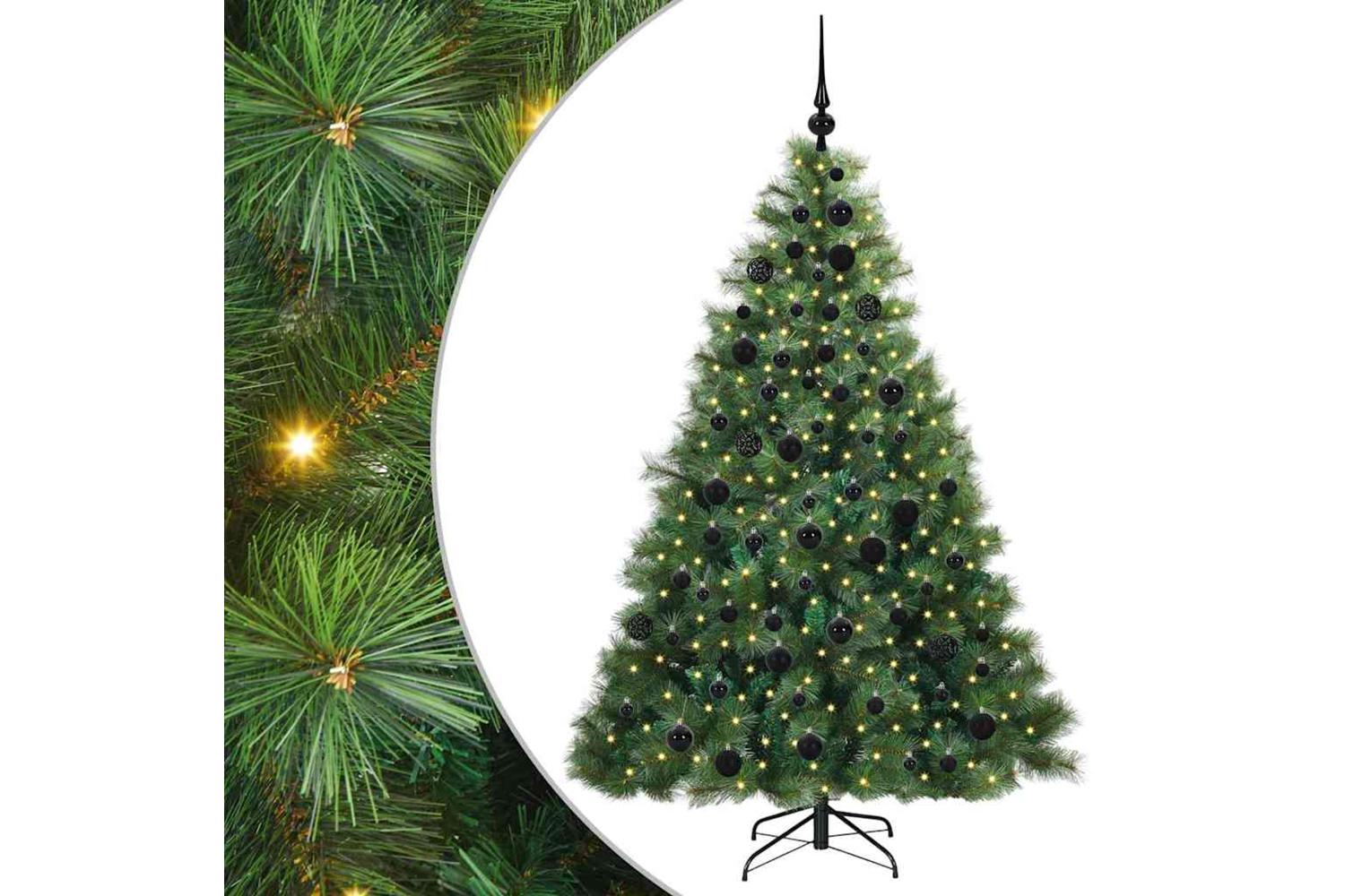 Vidaxl Artificial Christmas Tree With 300 Leds Green 180 Cm Pe And Pvc