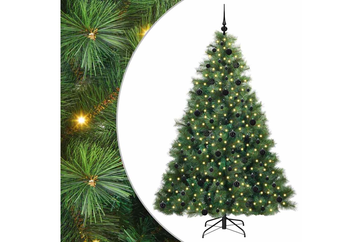 Vidaxl Artificial Christmas Tree With 300 Leds Green 210 Cm Pe And Pvc