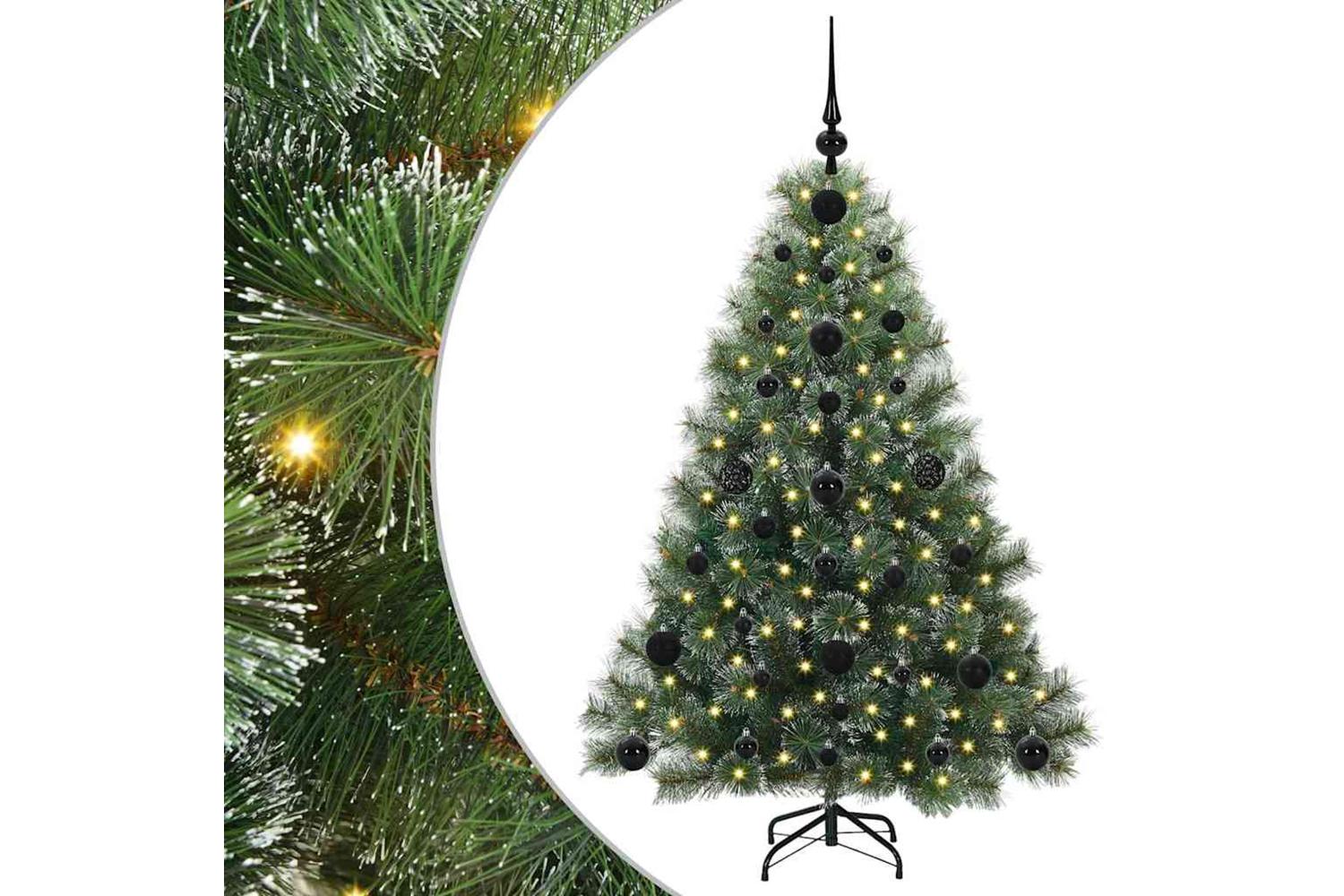 Vidaxl Artificial Christmas Tree With 150 Leds Green 120 Cm Pe And Pvc
