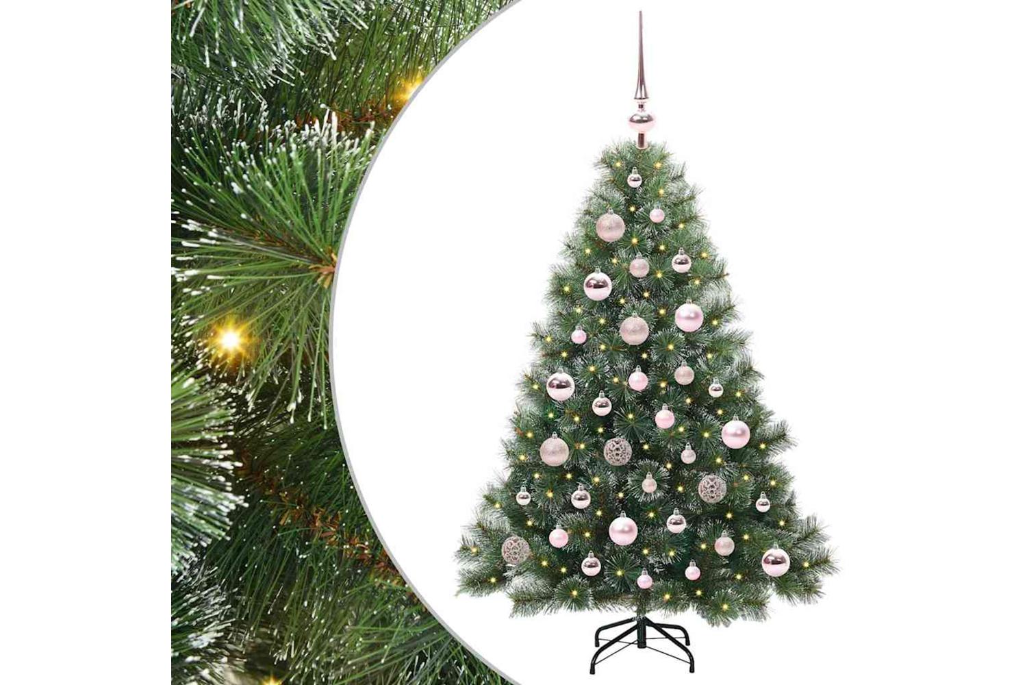 Vidaxl Artificial Christmas Tree With 150 Leds Green 120 Cm Pe And Pvc