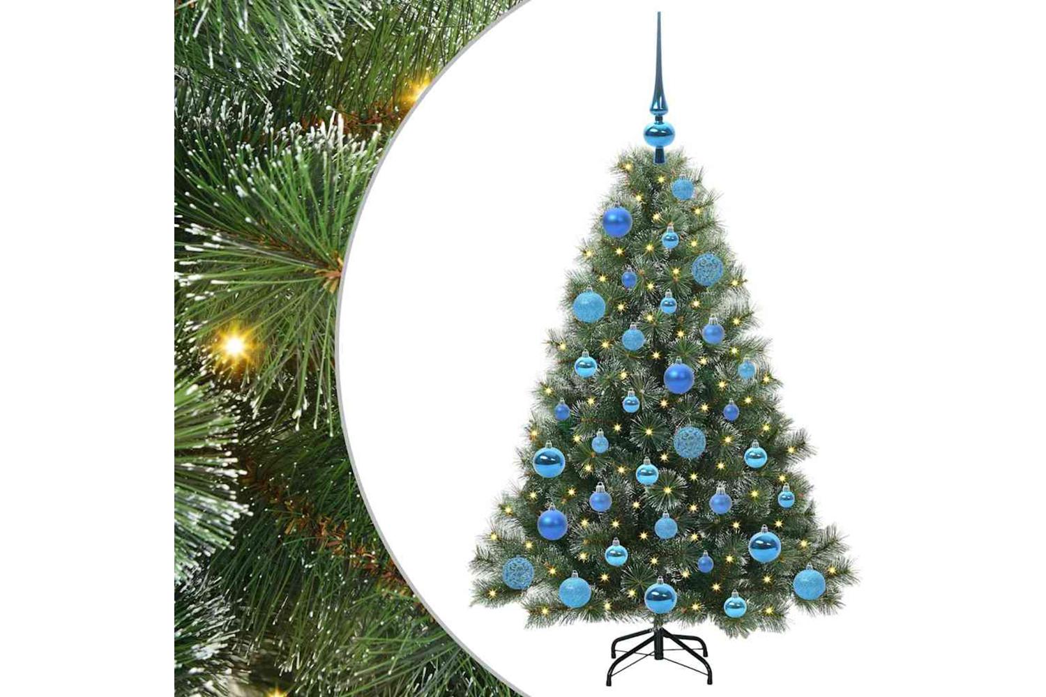 Vidaxl Artificial Christmas Tree With 150 Leds Green 120 Cm Pe And Pvc