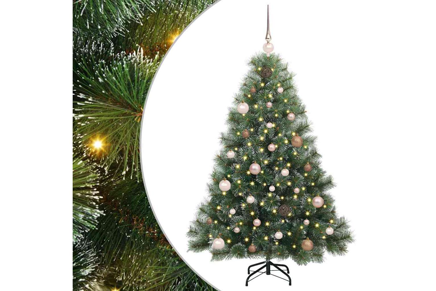 Vidaxl Artificial Christmas Tree With 150 Leds Green 150 Cm Pe And Pvc