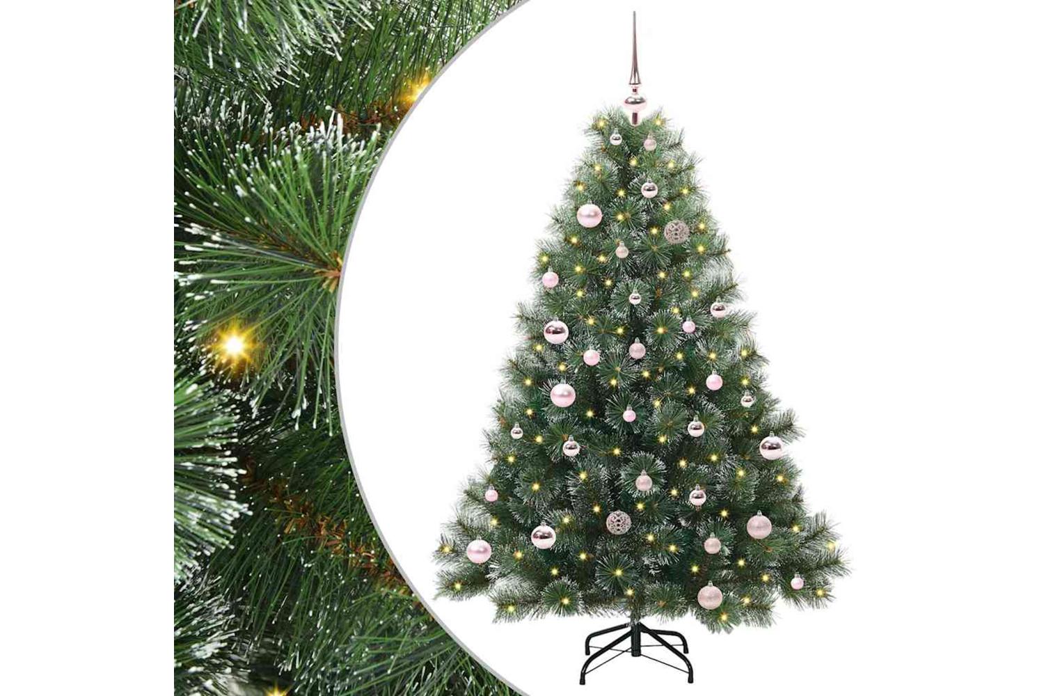 Vidaxl Artificial Christmas Tree With 150 Leds Green 150 Cm Pe And Pvc