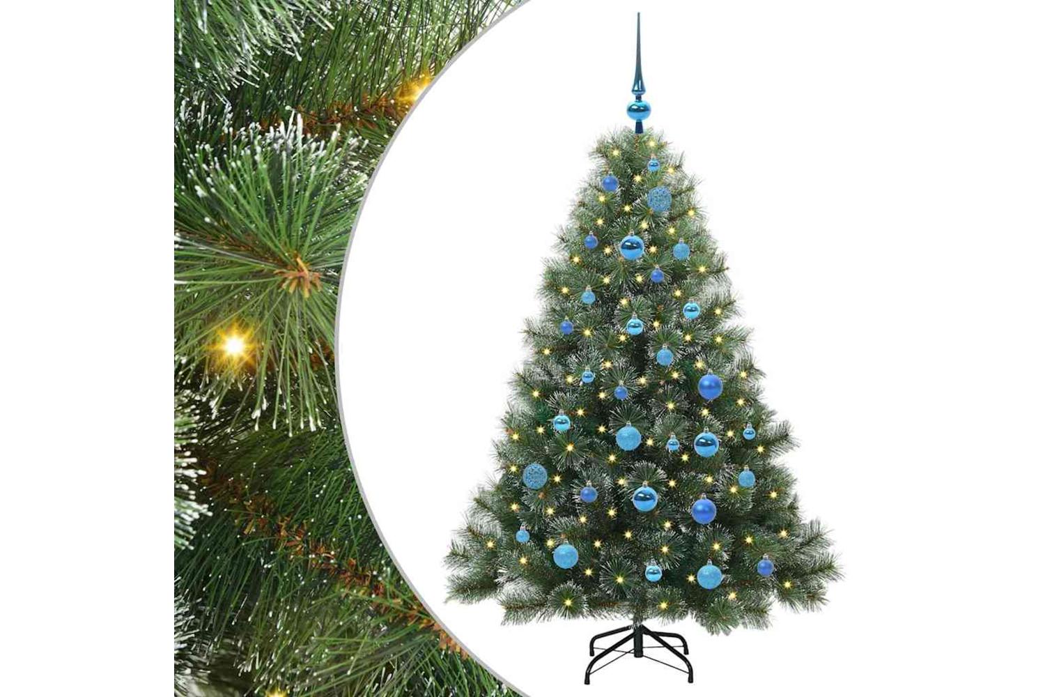 Vidaxl Artificial Christmas Tree With 150 Leds Green 150 Cm Pe And Pvc