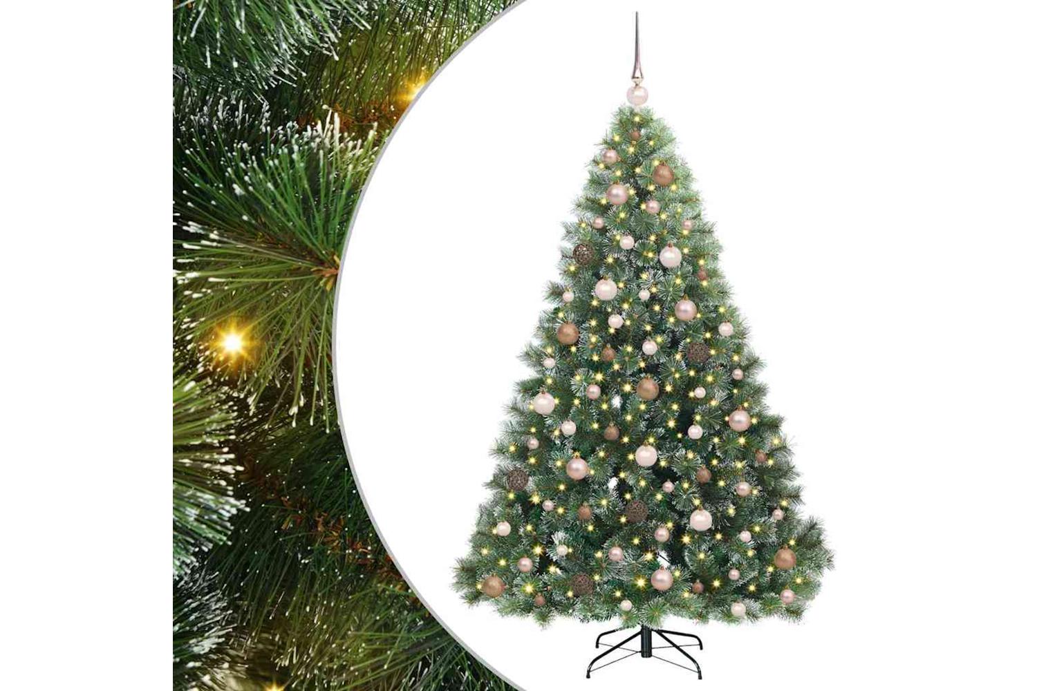 Vidaxl Artificial Christmas Tree With 300 Leds Green 180 Cm Pe And Pvc