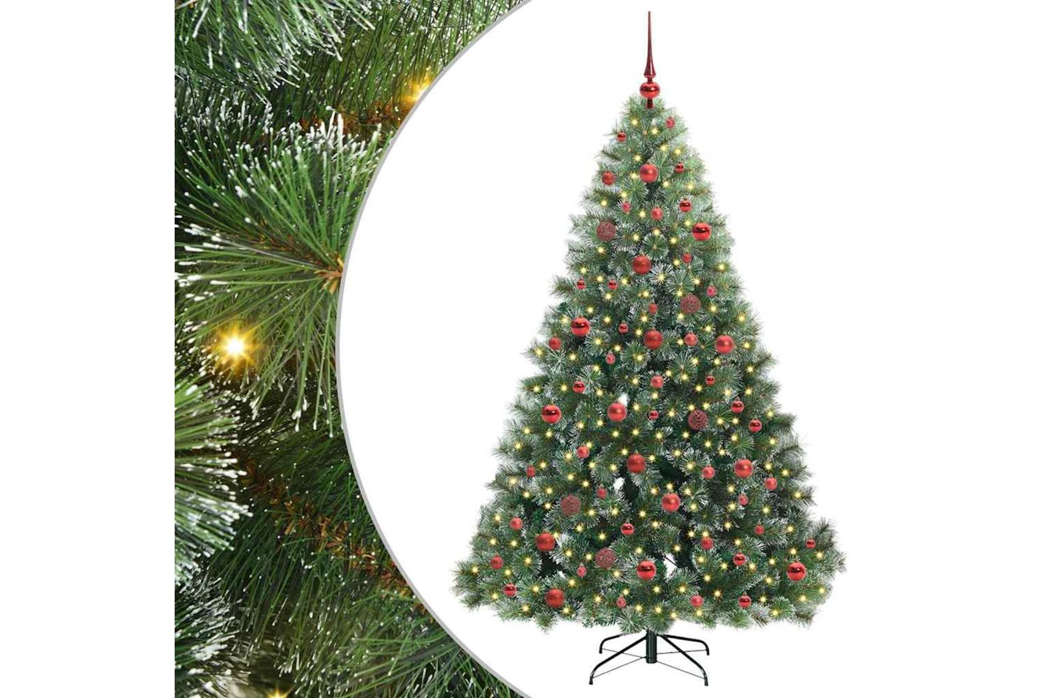 Vidaxl Artificial Christmas Tree With 300 Leds Green 180 Cm Pe And Pvc