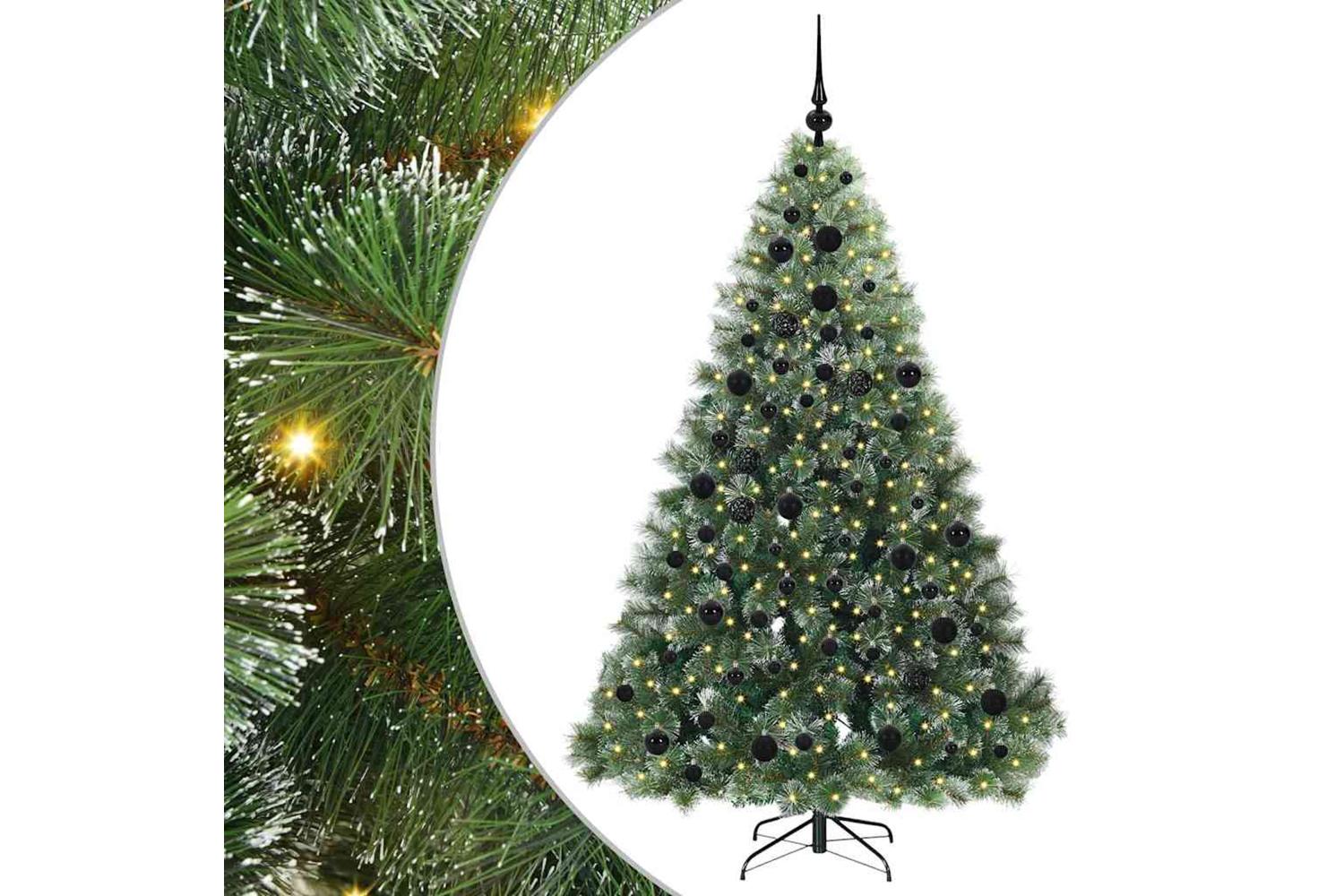Vidaxl Artificial Christmas Tree With 300 Leds Green 180 Cm Pe And Pvc