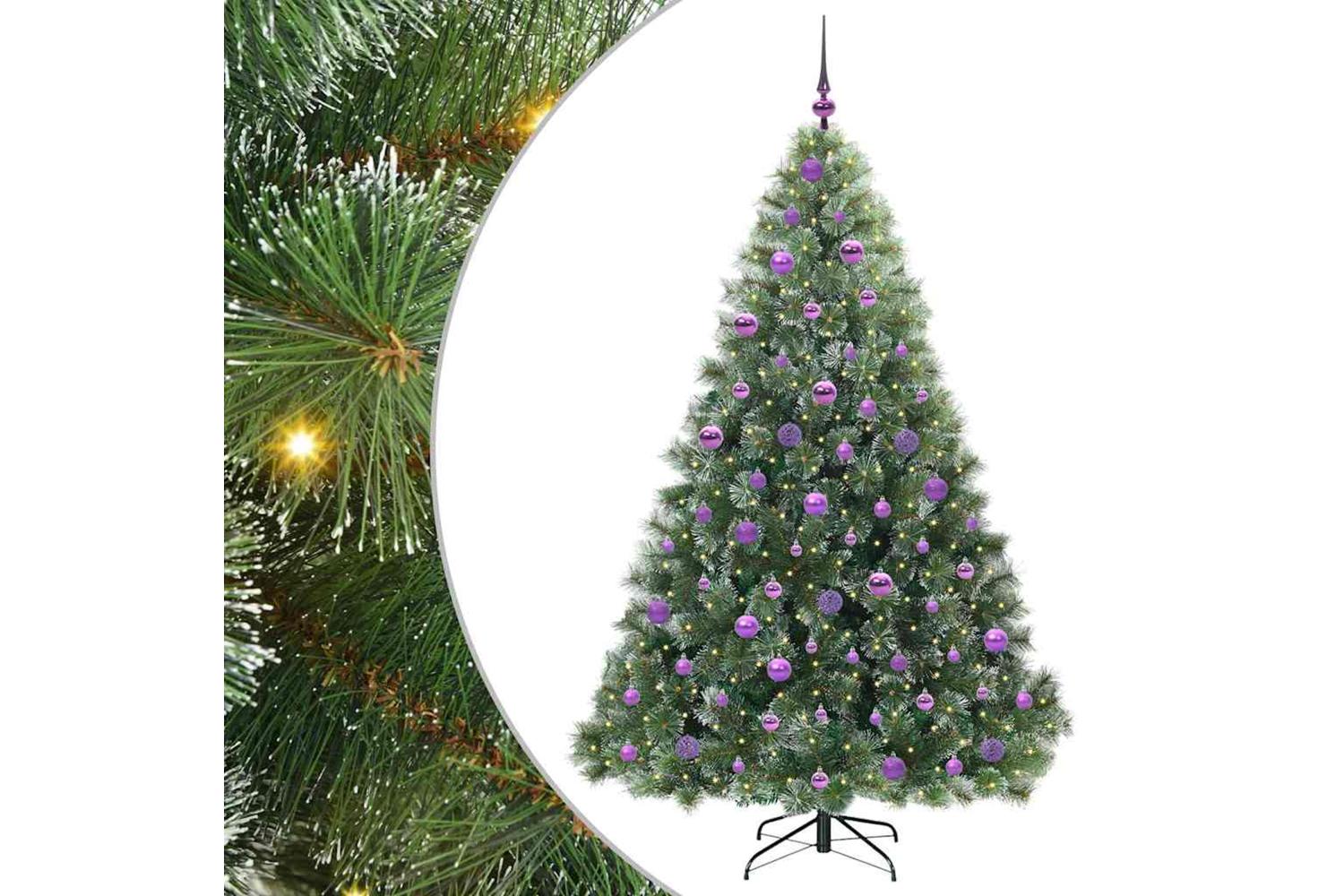 Vidaxl Artificial Christmas Tree With 300 Leds Green 180 Cm Pe And Pvc