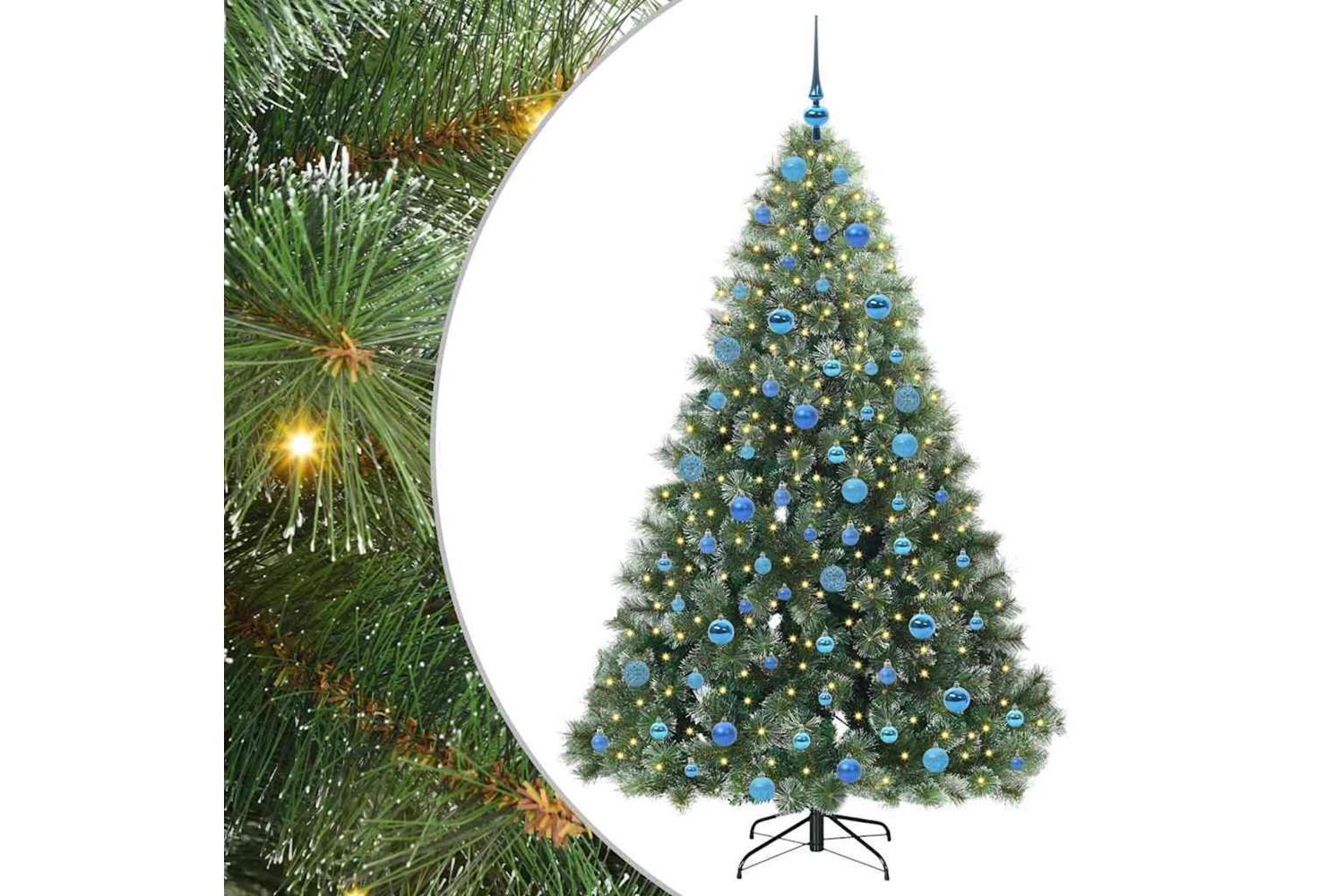 Vidaxl Artificial Christmas Tree With 300 Leds Green 180 Cm Pe And Pvc