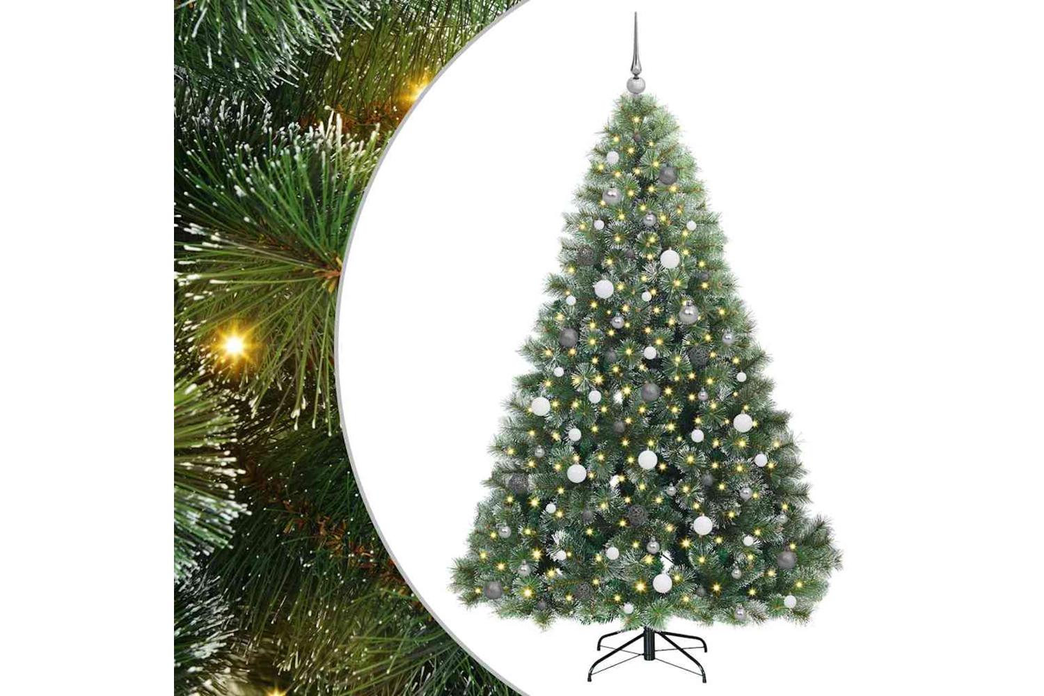 Vidaxl Artificial Christmas Tree With 300 Leds Green 210 Cm Pe And Pvc