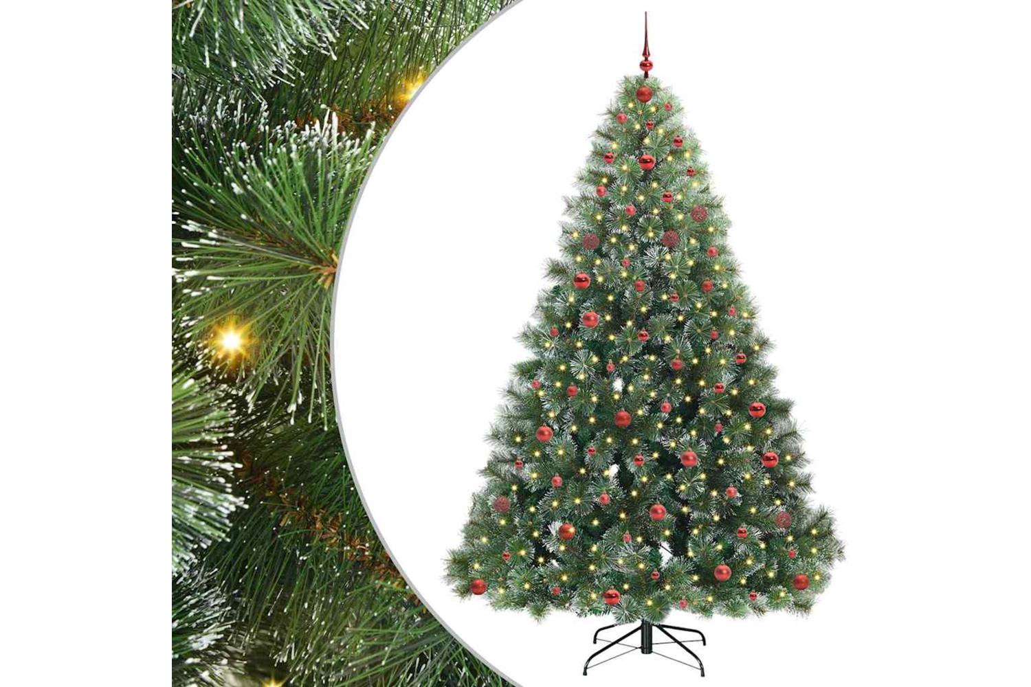 Vidaxl Artificial Christmas Tree With 300 Leds Green 240 Cm Pe And Pvc