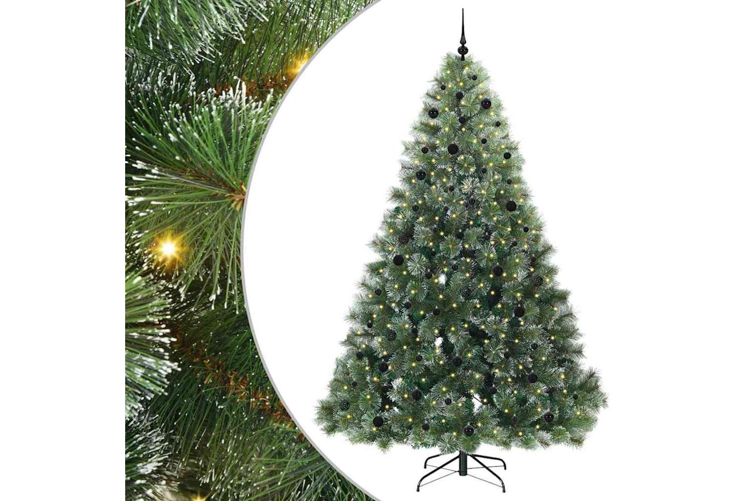 Vidaxl Artificial Christmas Tree With 300 Leds Green 240 Cm Pe And Pvc