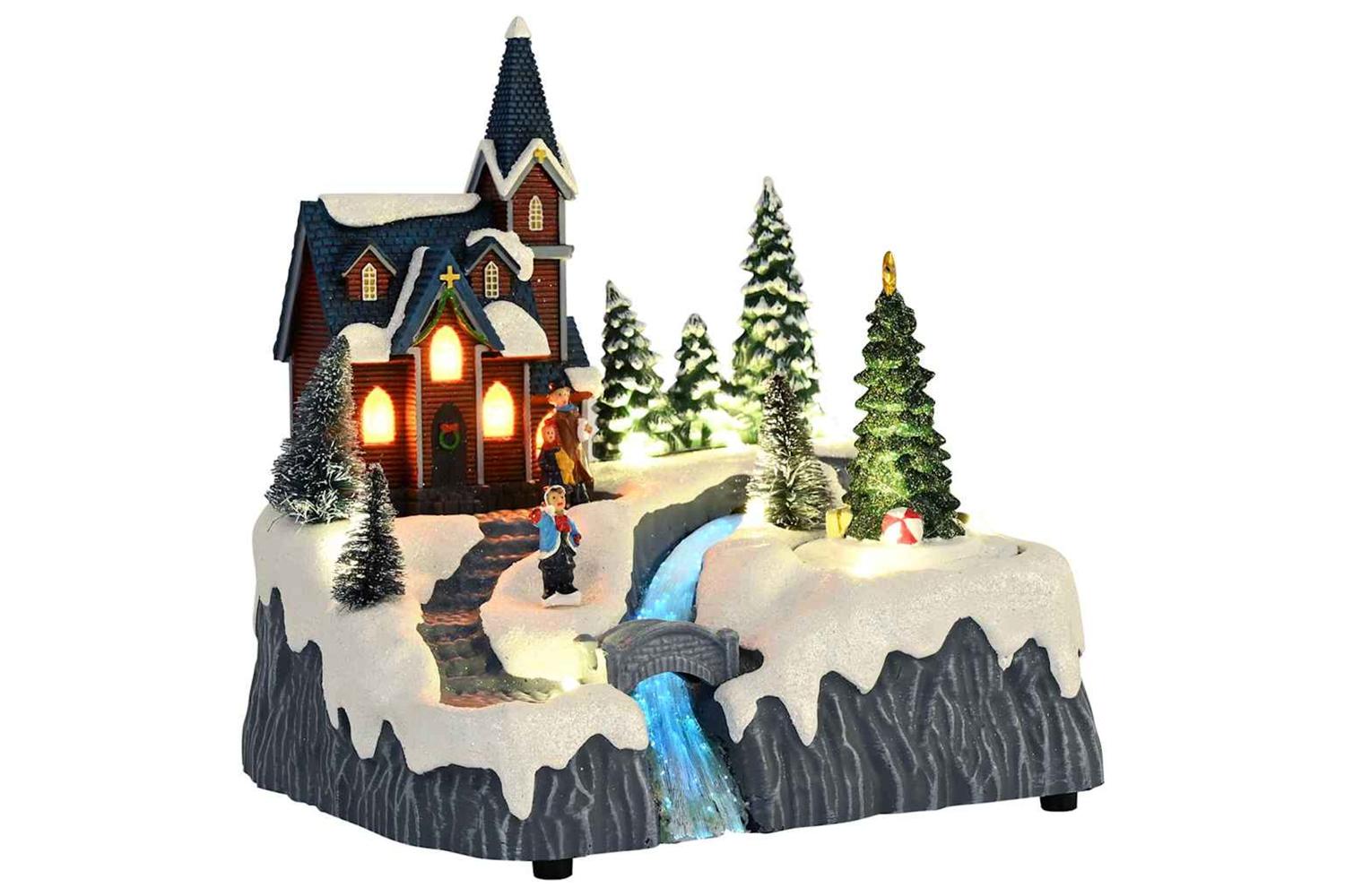 Vidaxl Christmas Village Decoration Multicolour 205 X 17 X 21 Cm
