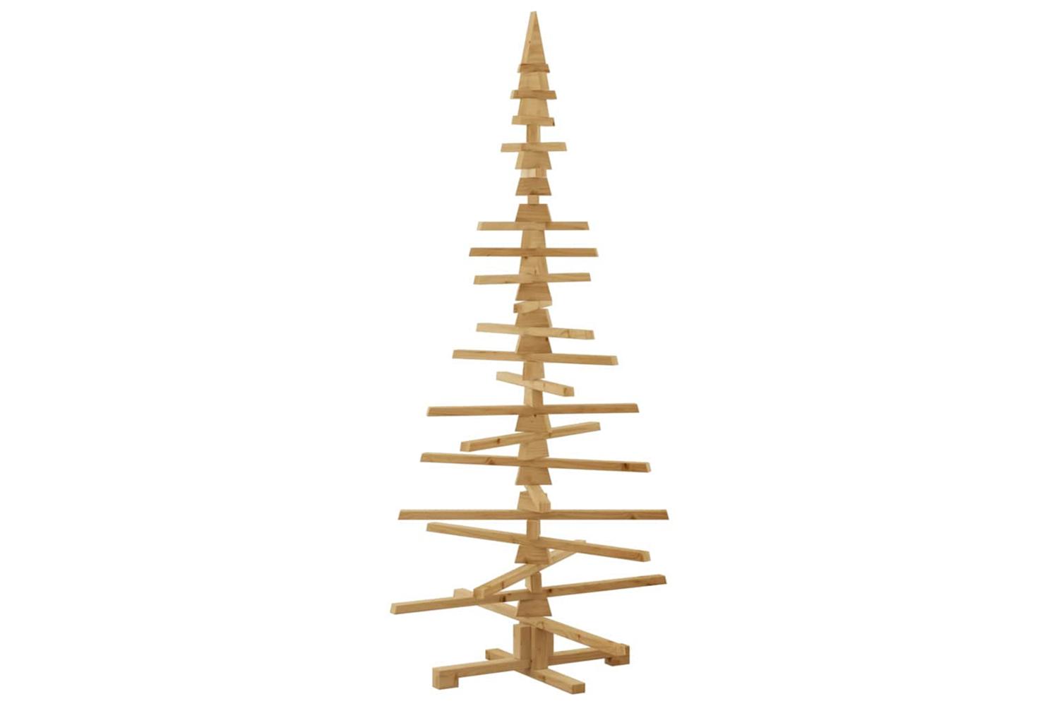 Vidaxl Wooden Christmas Tree With Stand Brown 180 Cm Solid Pine Wood