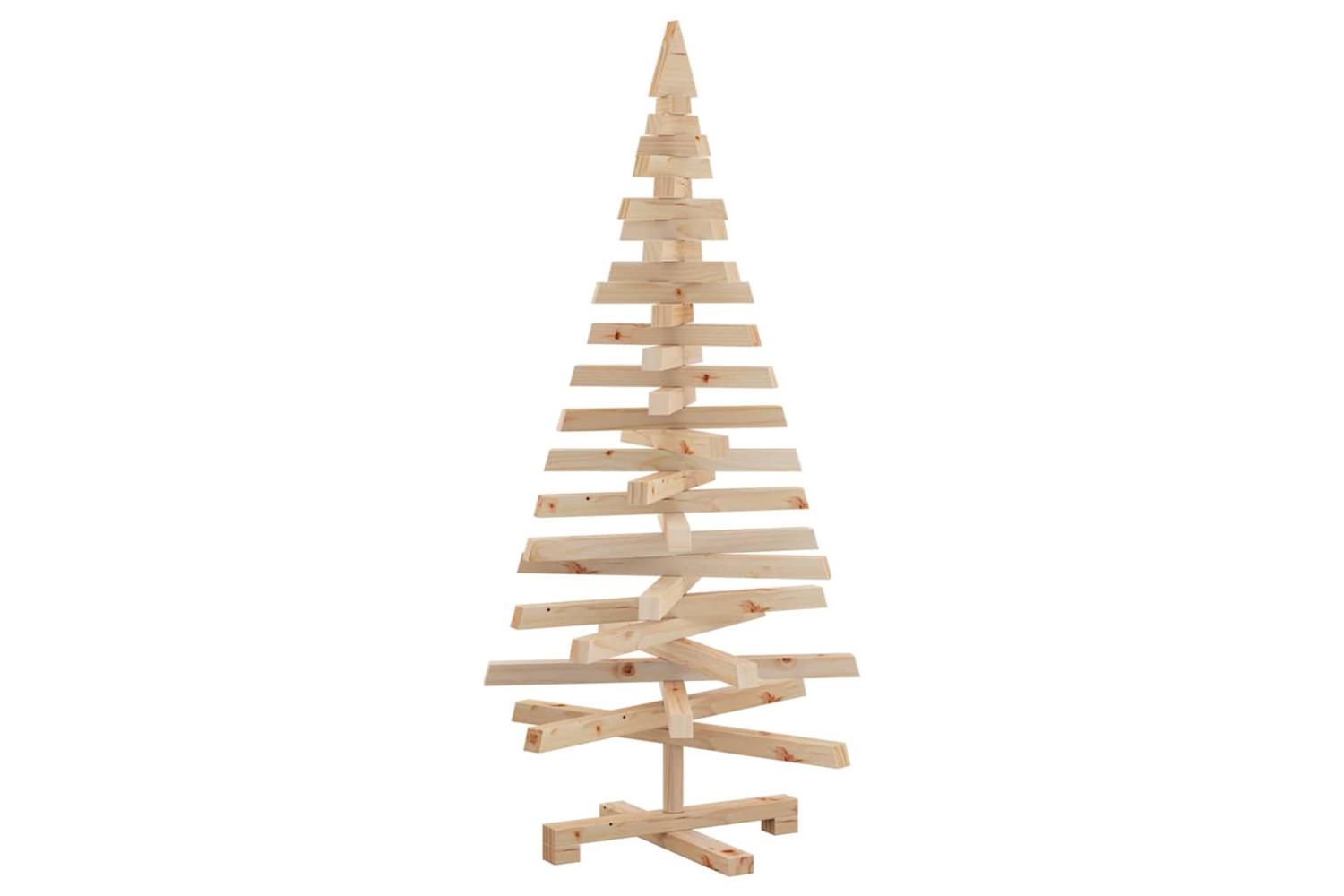 Vidaxl Christmas Trees With Stand Natural 120 Cm Solid Pine Wood