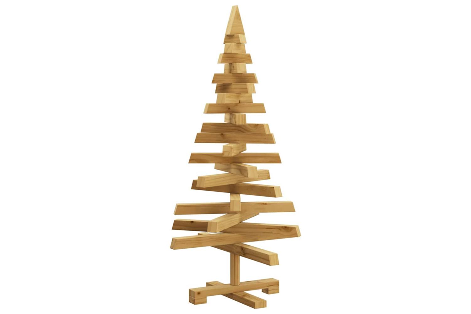 Vidaxl Christmas Trees With Stand Brown 90 Cm Solid Pine Wood
