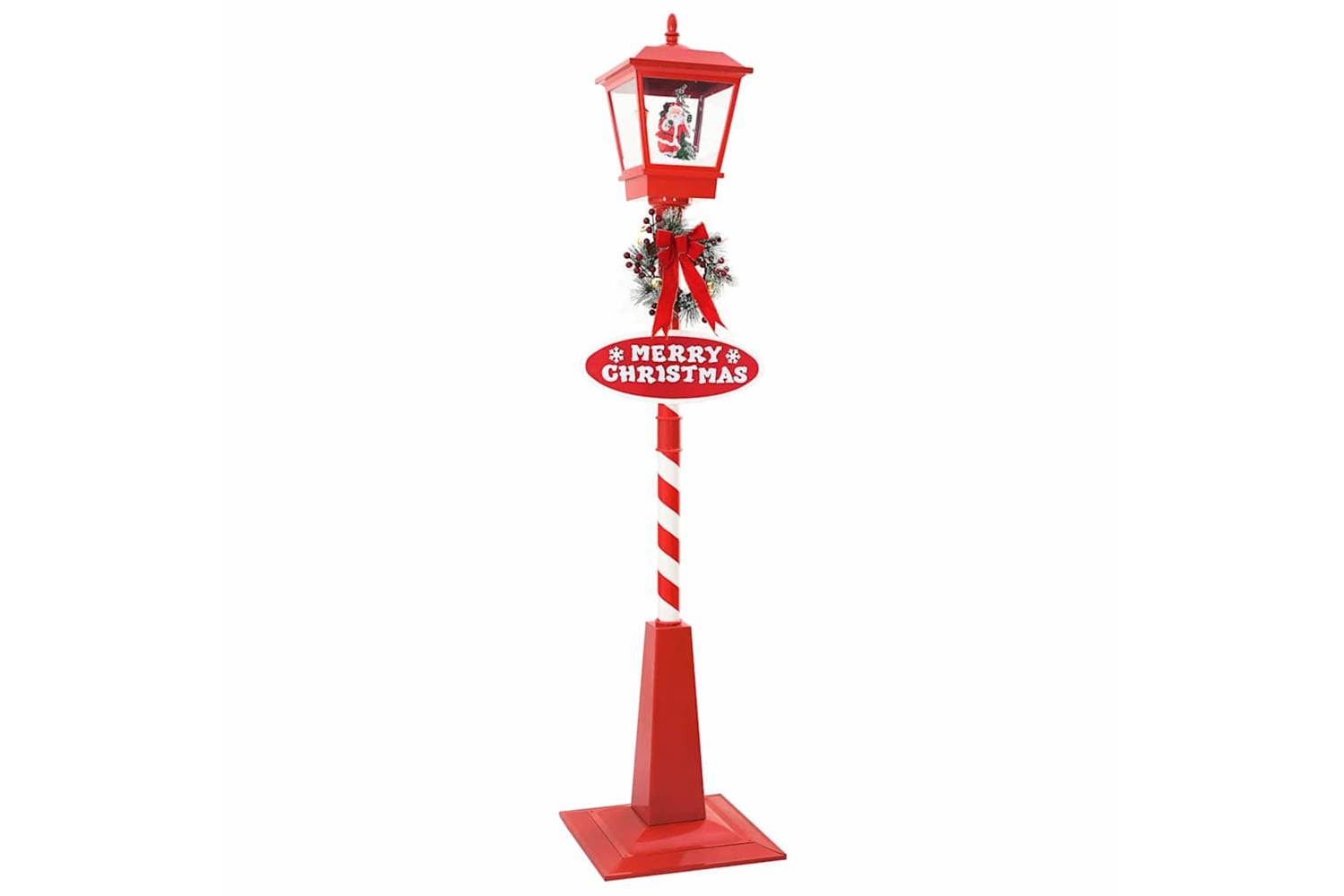 Vidaxl Chirstmas Street Lamp With Lantern Red 405x405x180cm Plastic